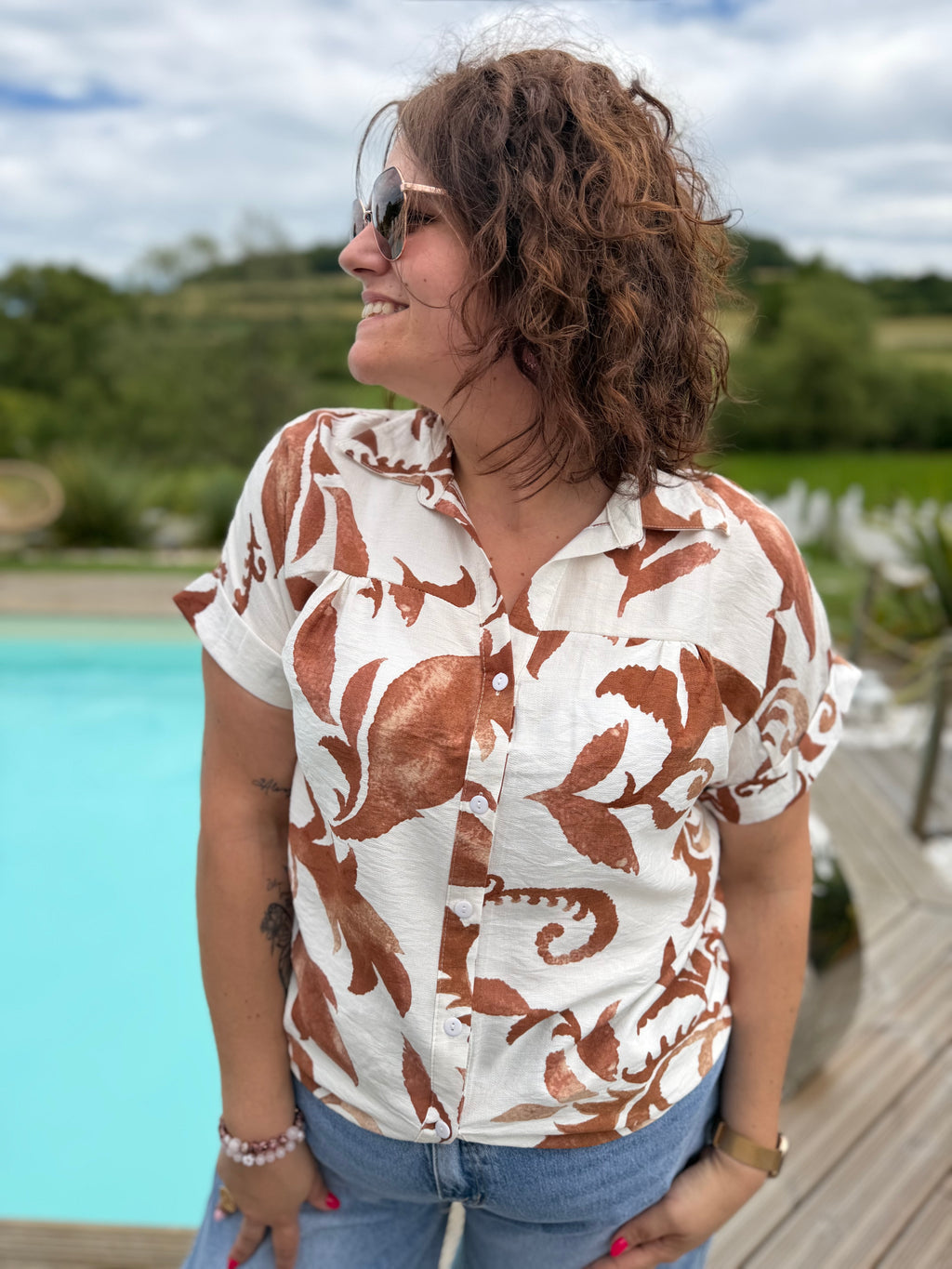 Chemiser Céline brun