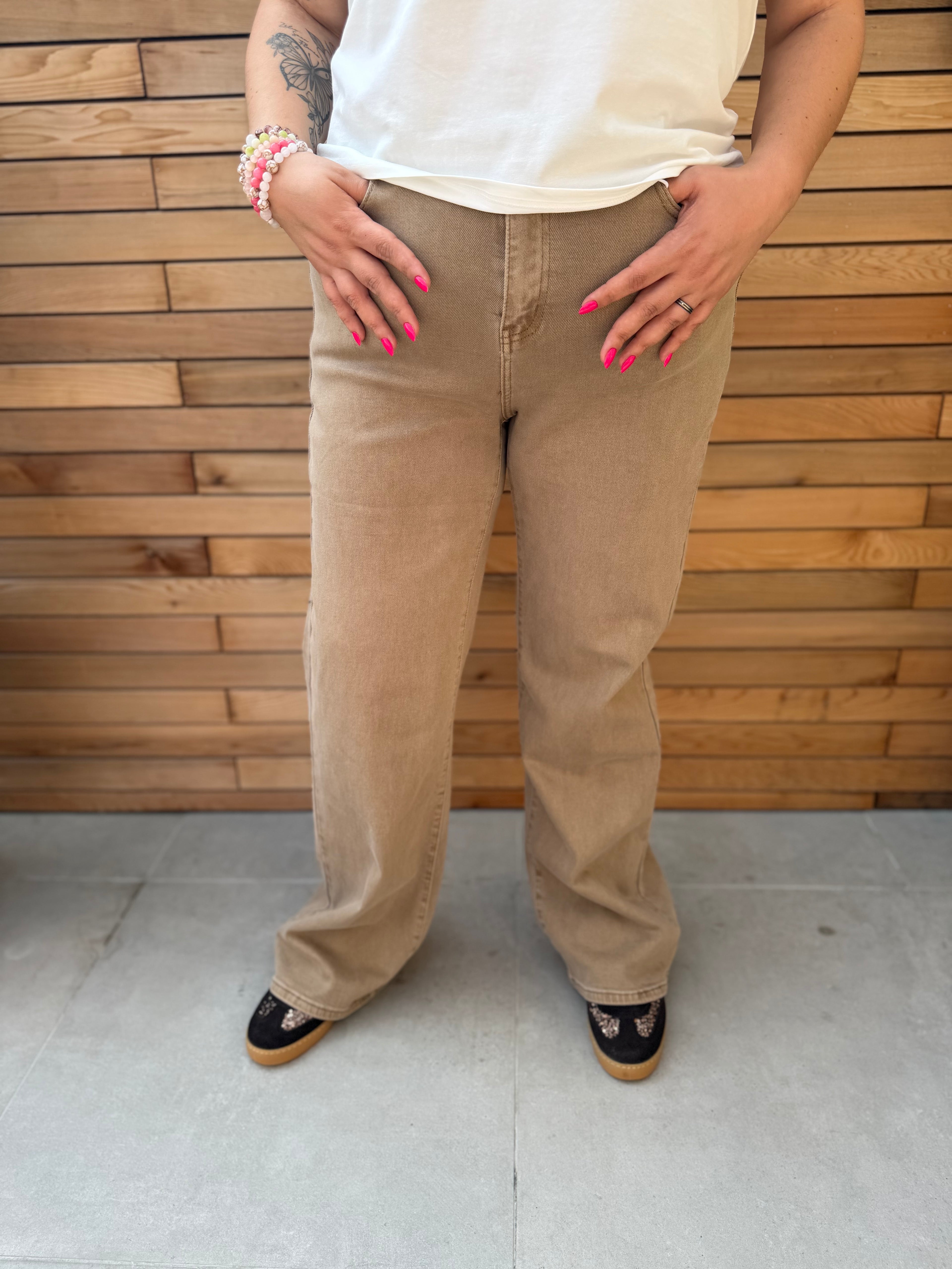 Jeans Milla beige foncé