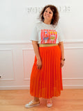 Longue jupe Orange fluo