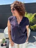 Blouse Cloé bleu marine