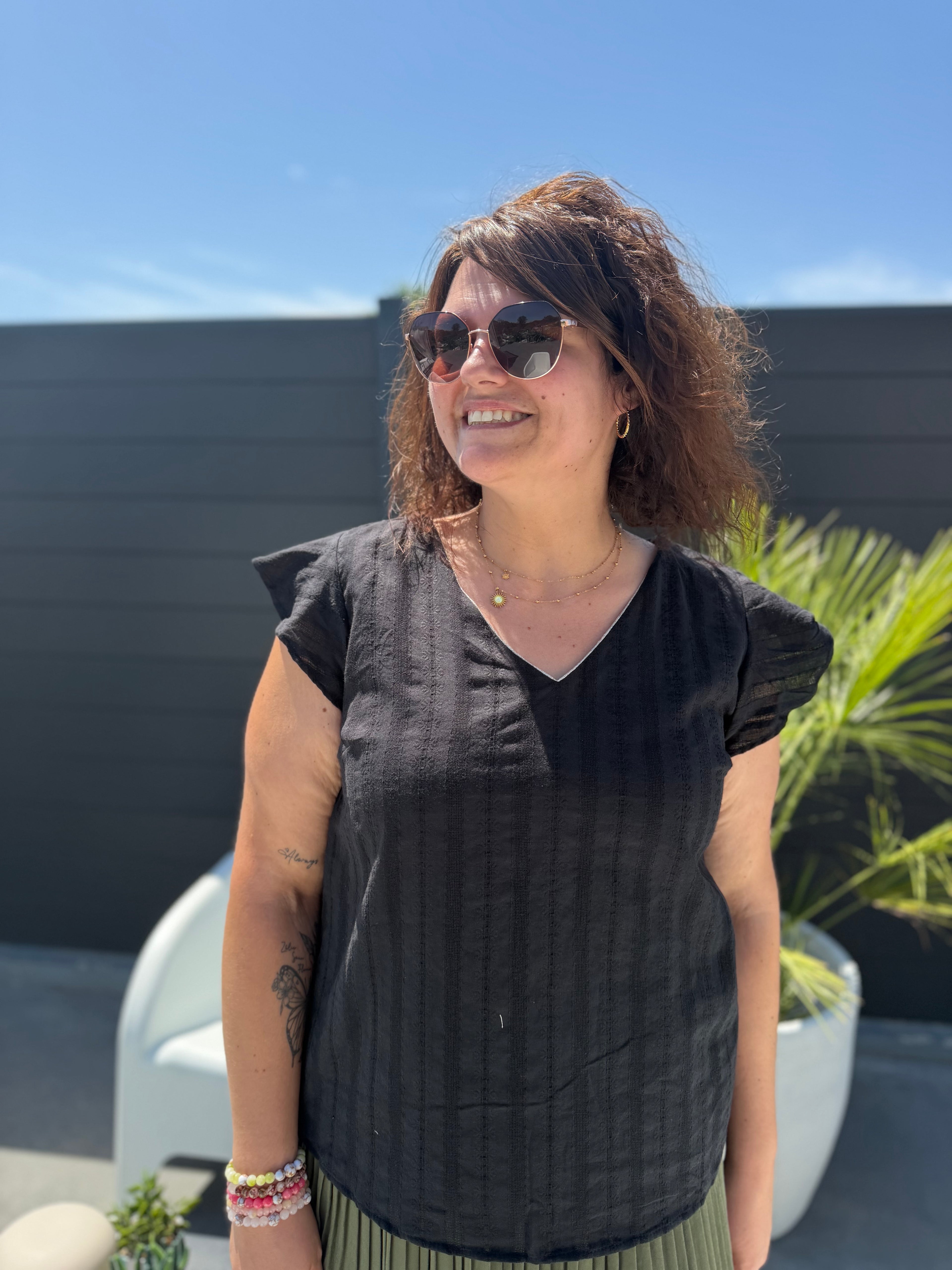 Blouse Zoé noir