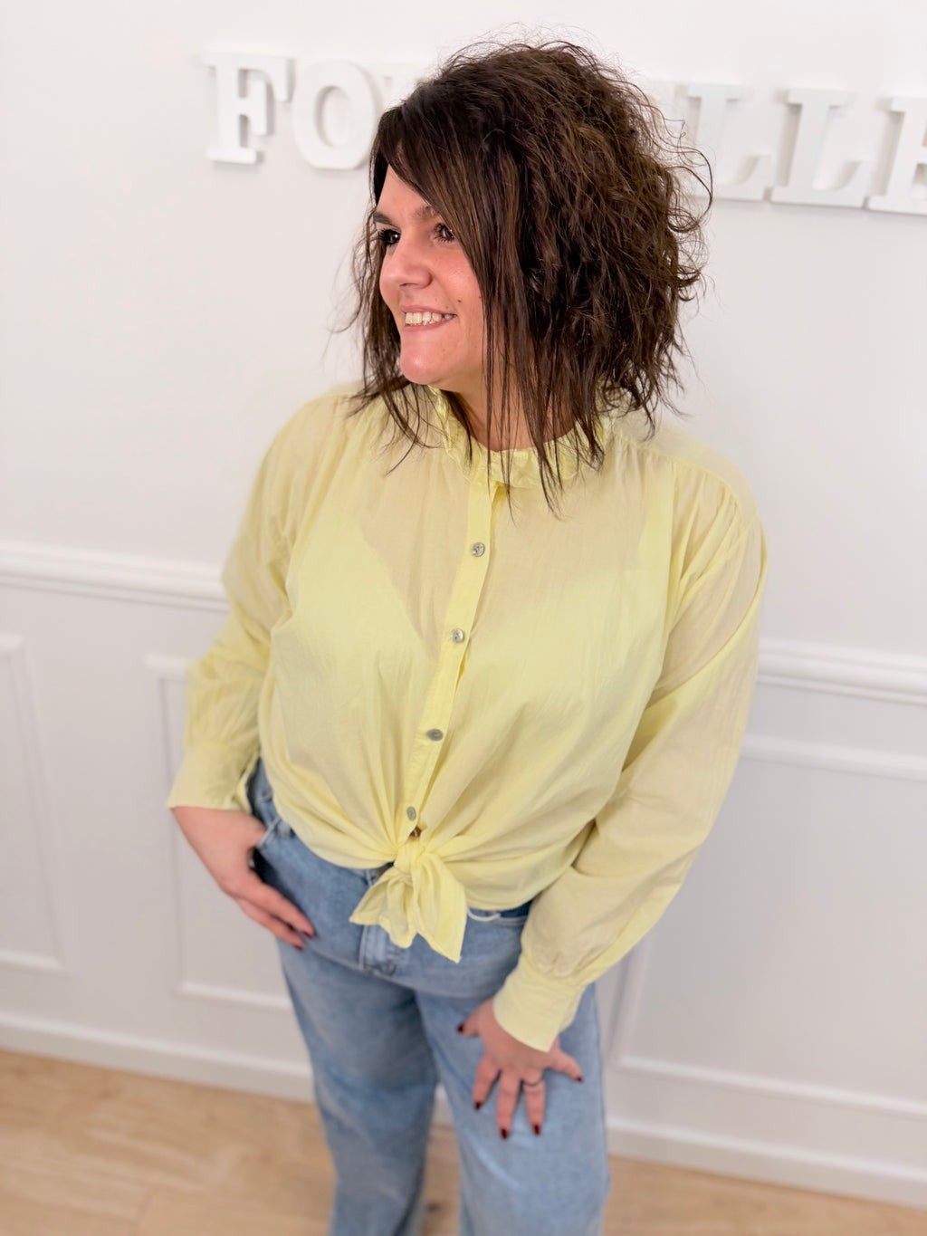 Chemiser Lori jaune