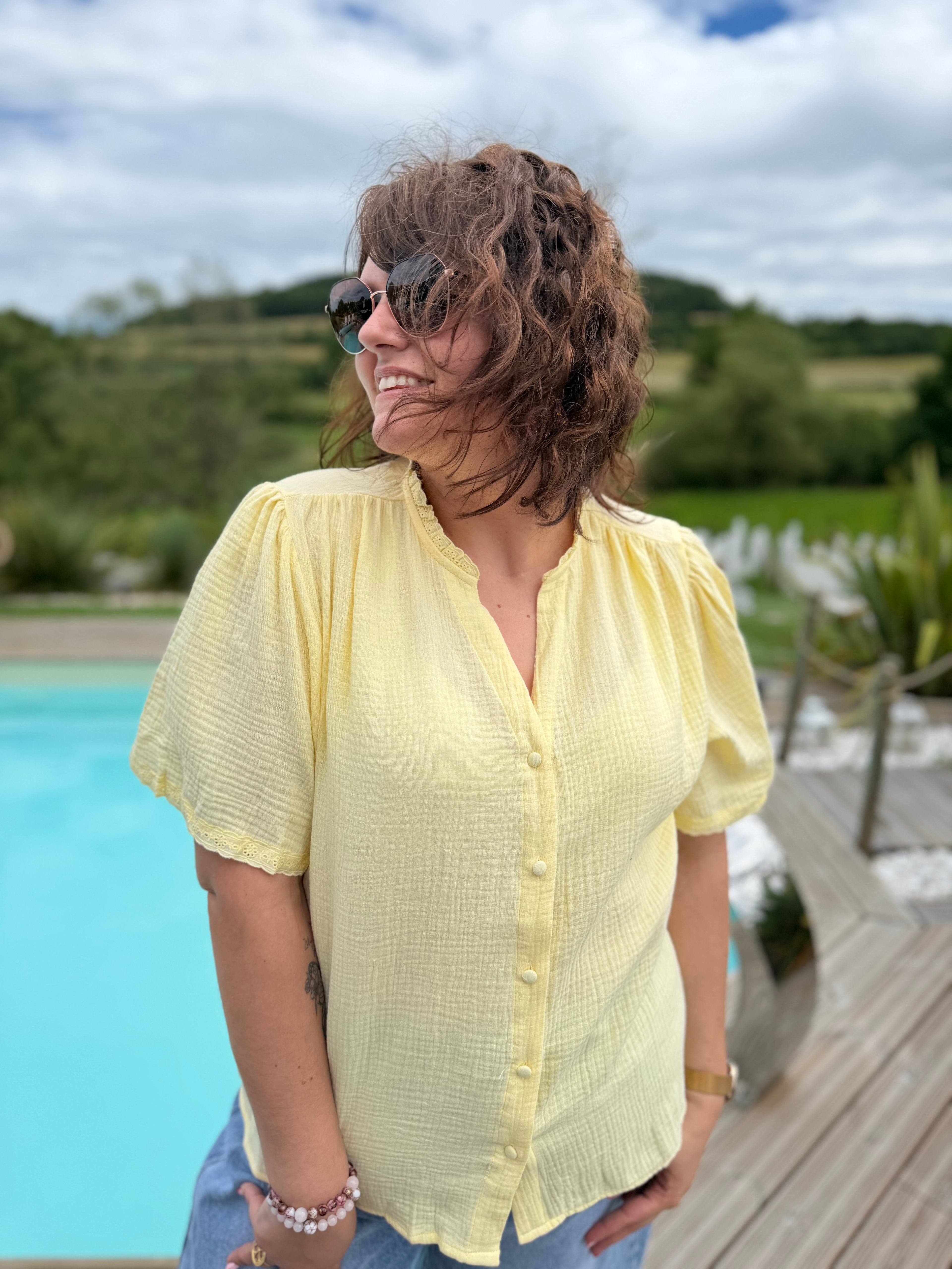 Chemisier Fanny jaune