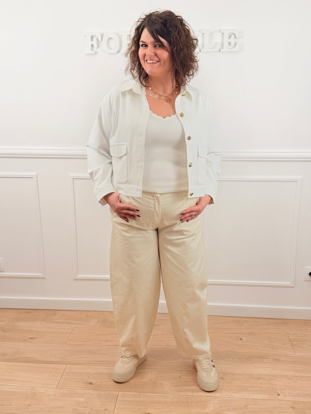 Le pantalon Livia beige