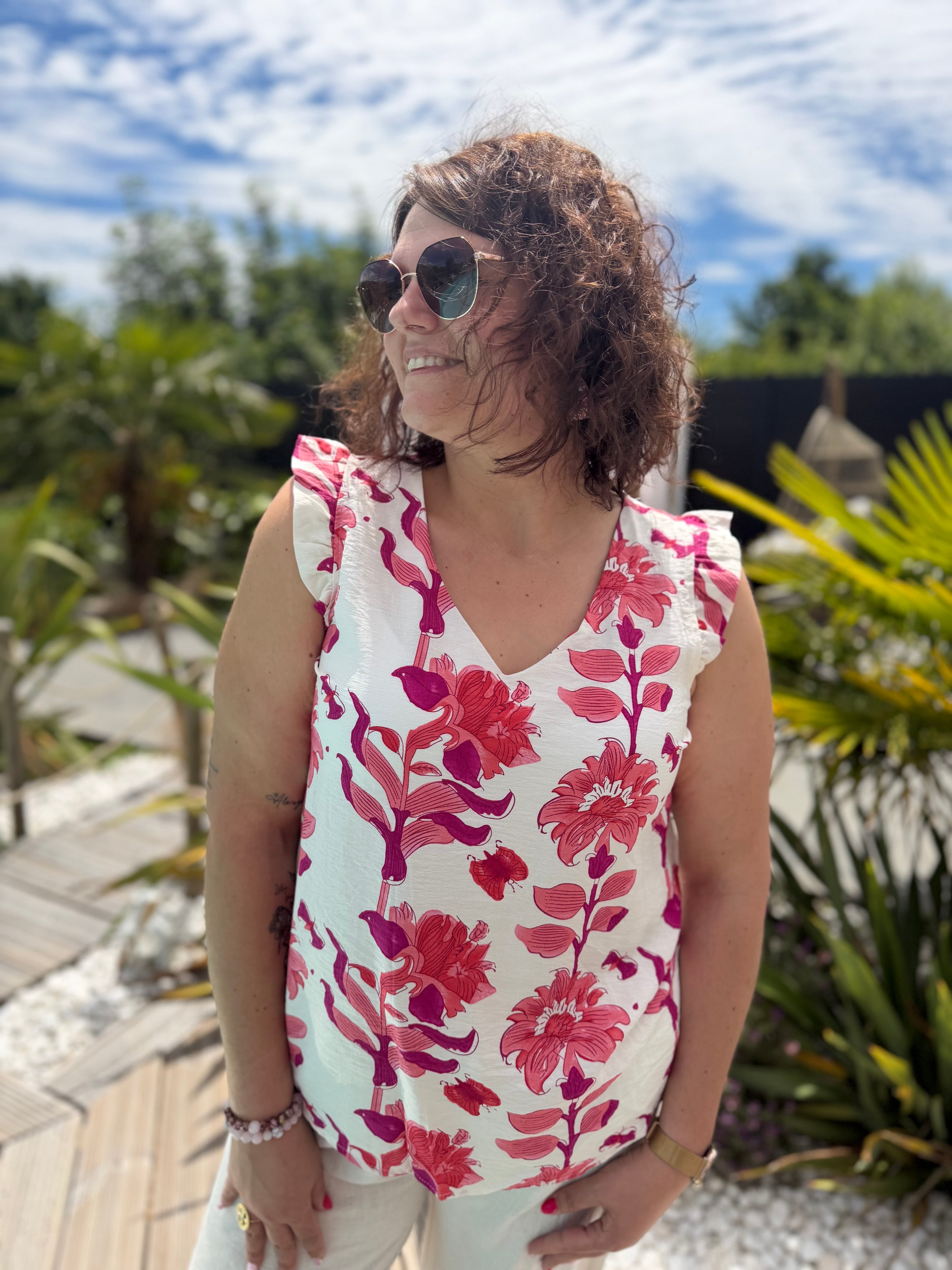 Blouse Ornella fushia