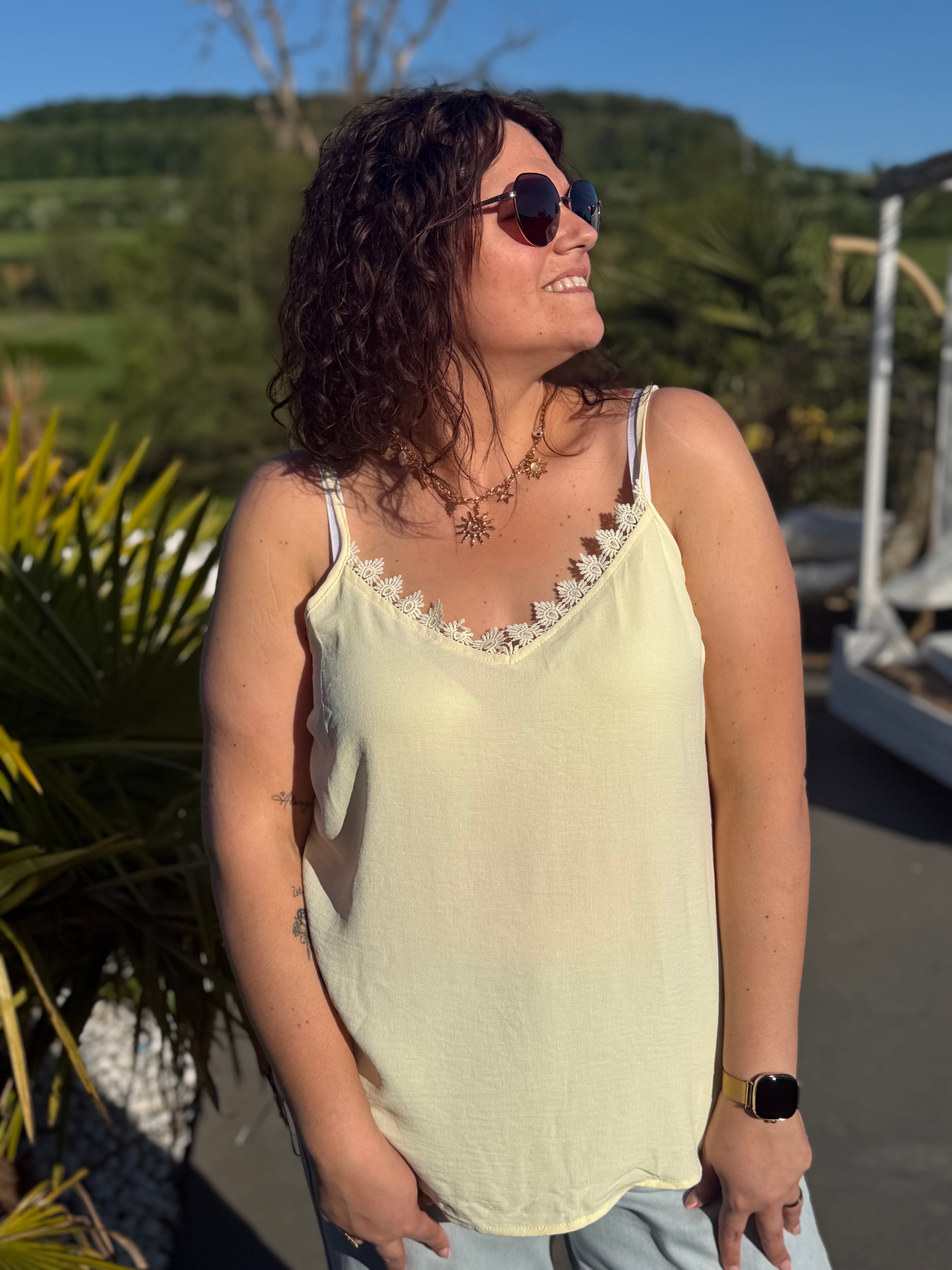 Top Zélia jaune