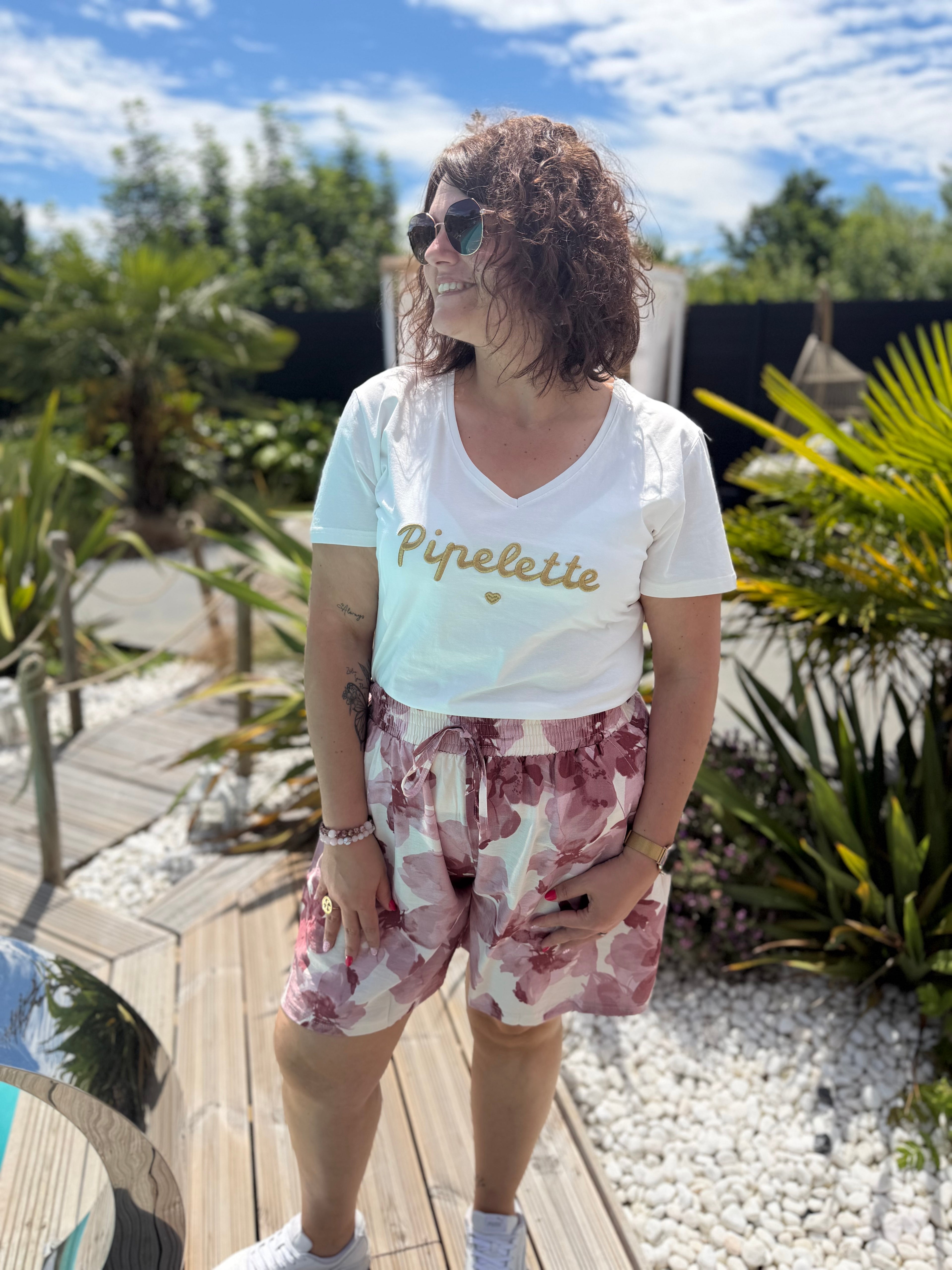 Short Fluide rose
