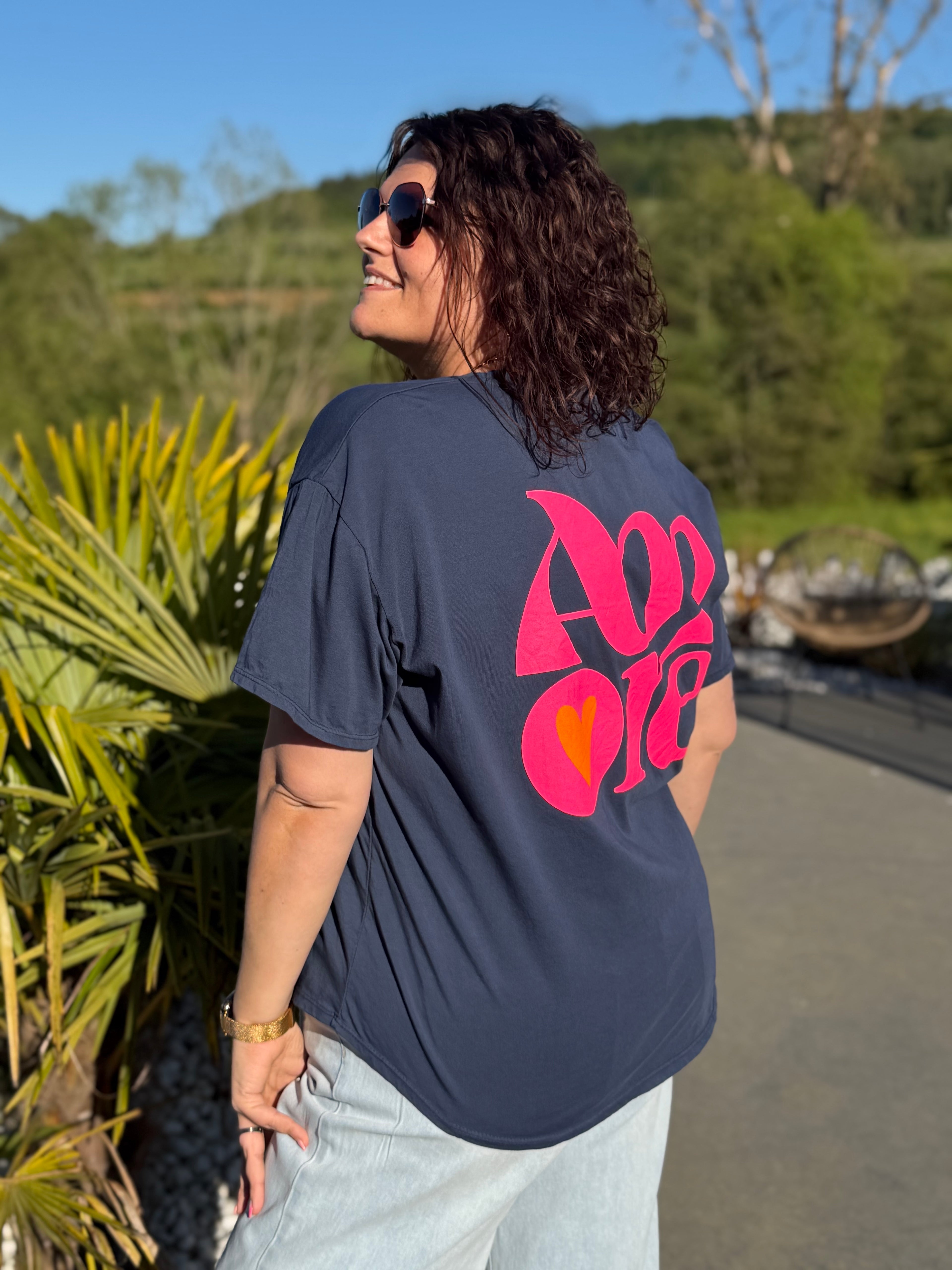 T-shirt Amore bleu marine