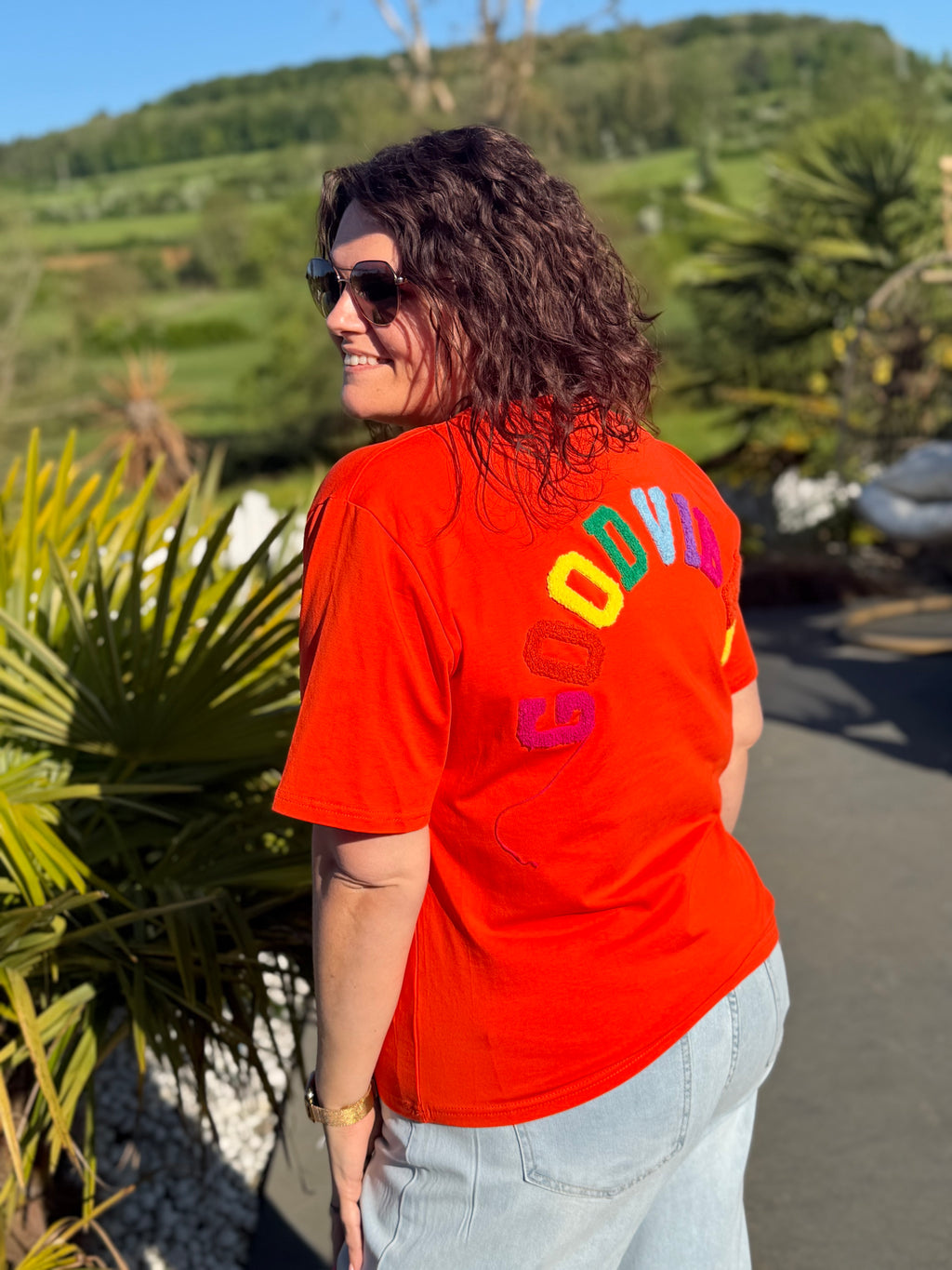 T-shirt good vibes orange
