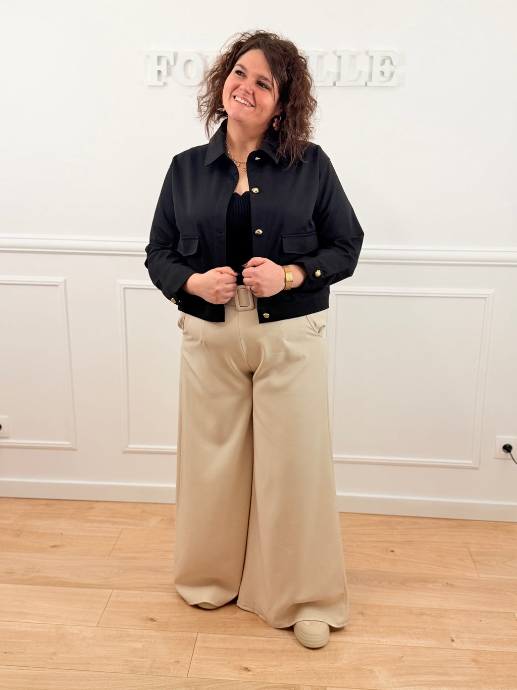Le pantalon Emy beige