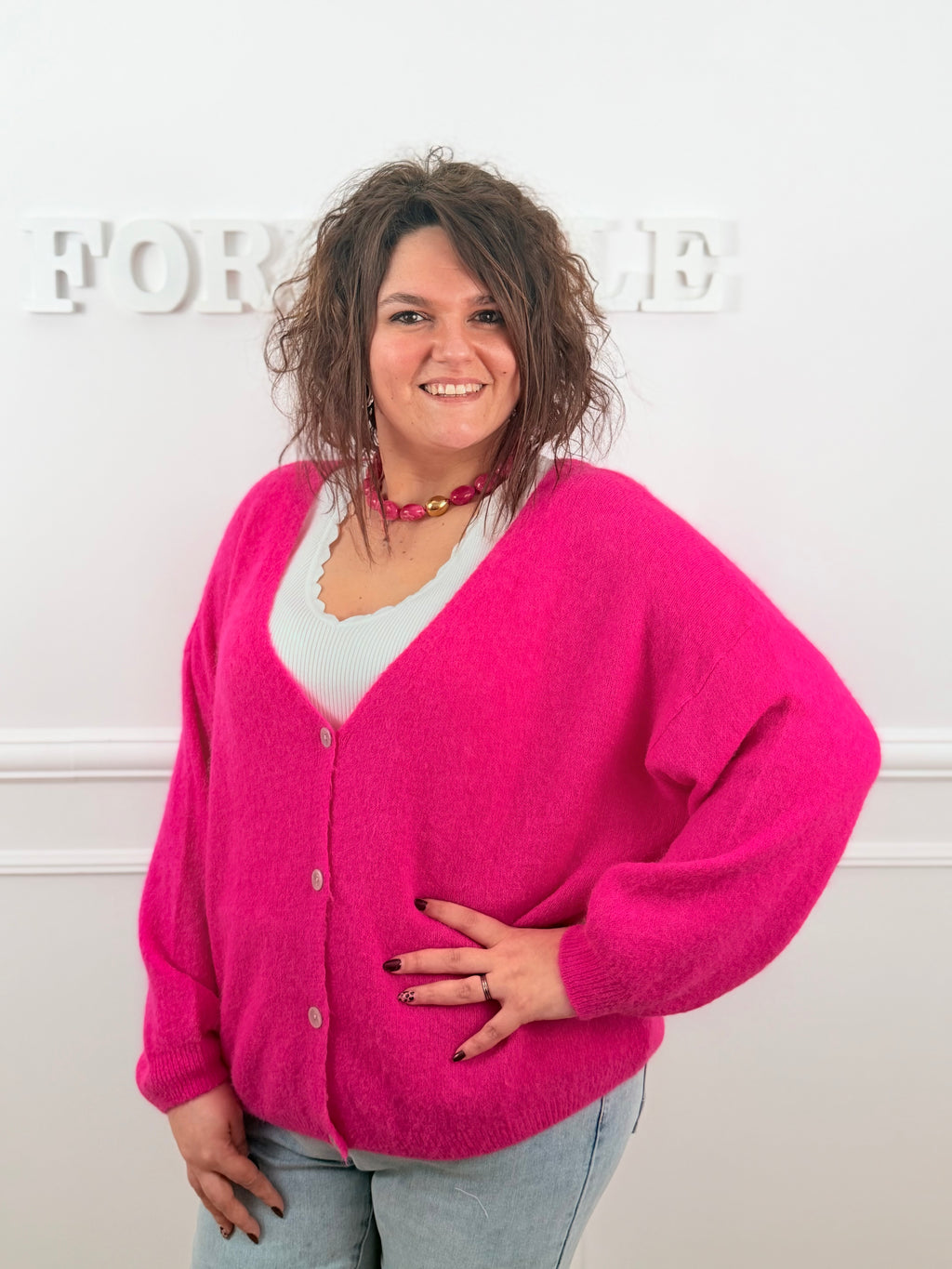 🩷Gilet Élisa rose flash
