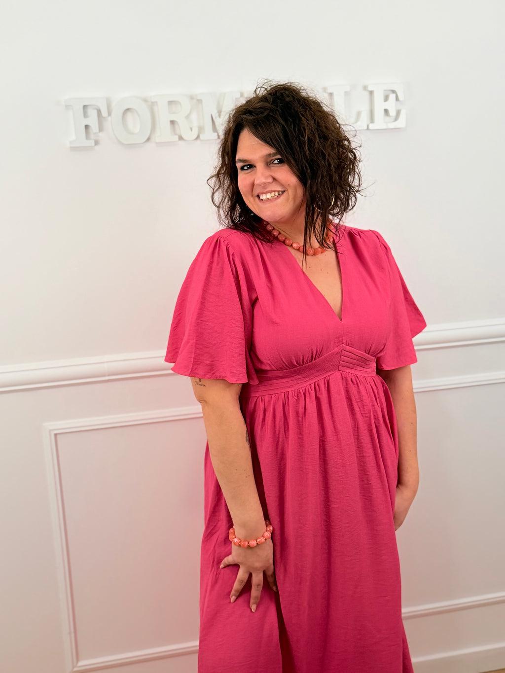 Robe Maelys fushia