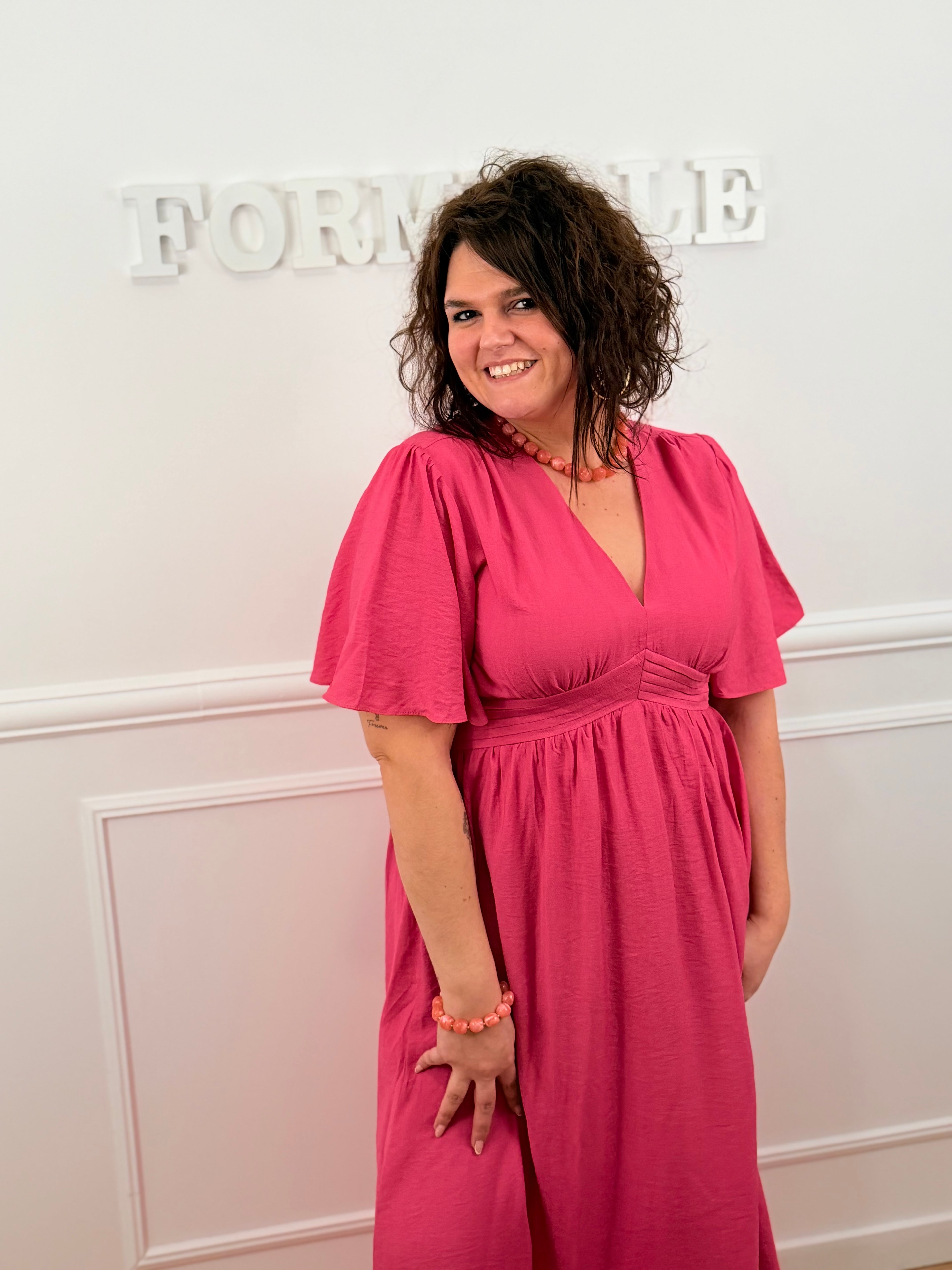 Robe Maelys fushia