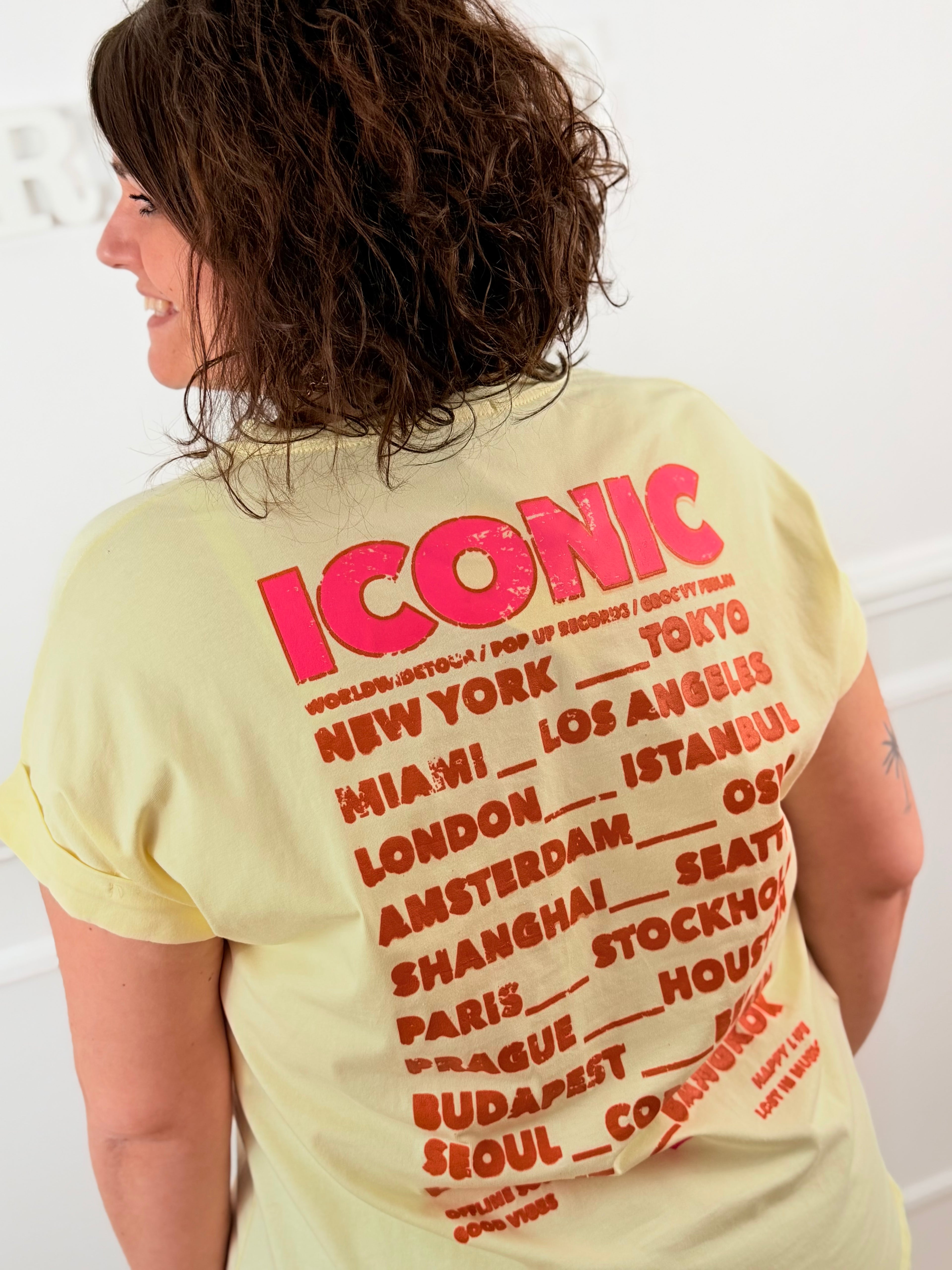 T-shirt Iconic jaune