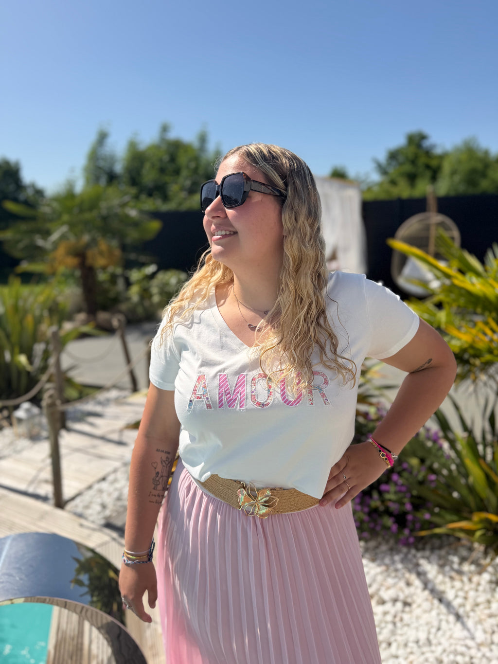 T-shirt Amour rose