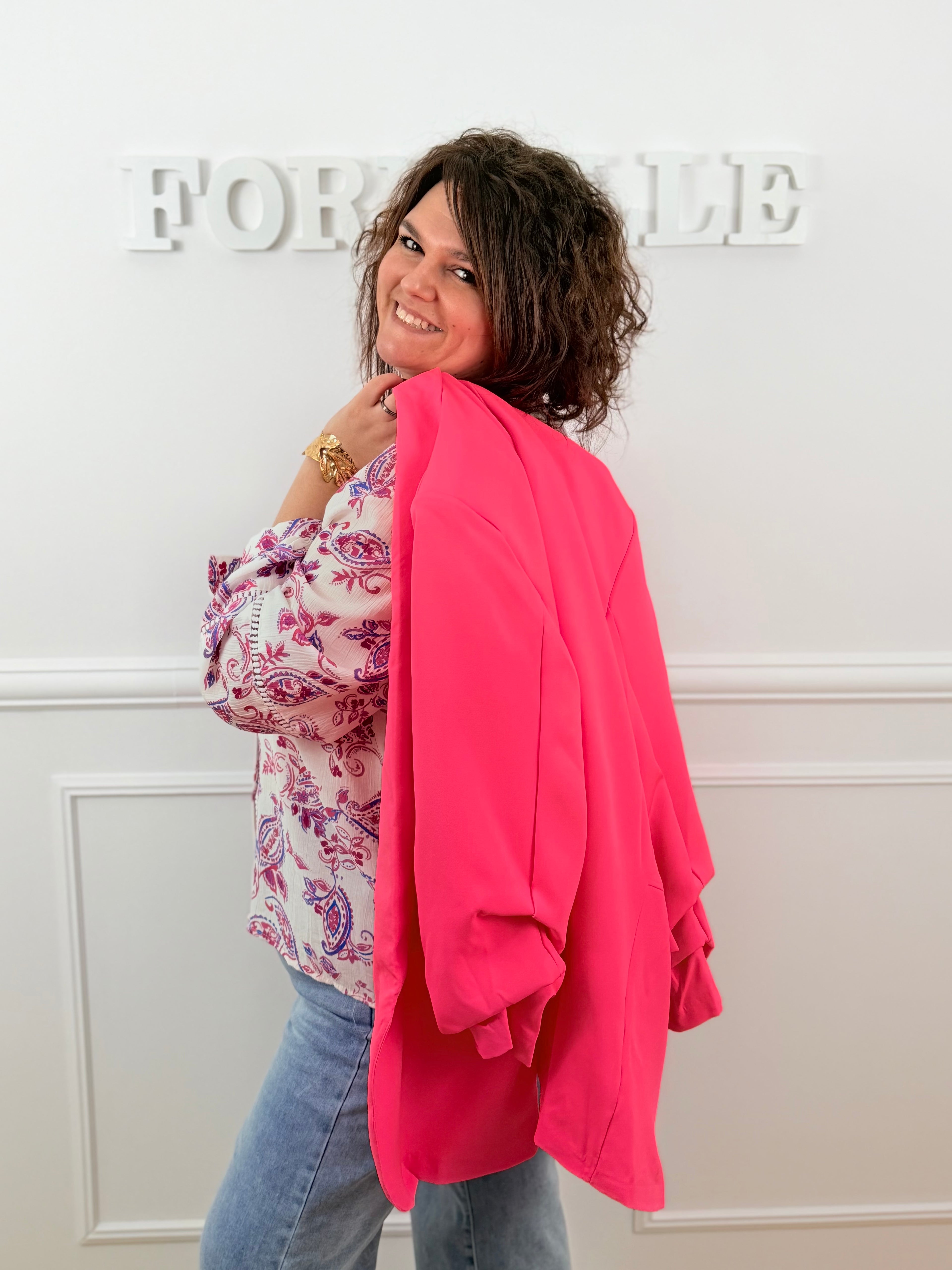Le chemisier Alma rose