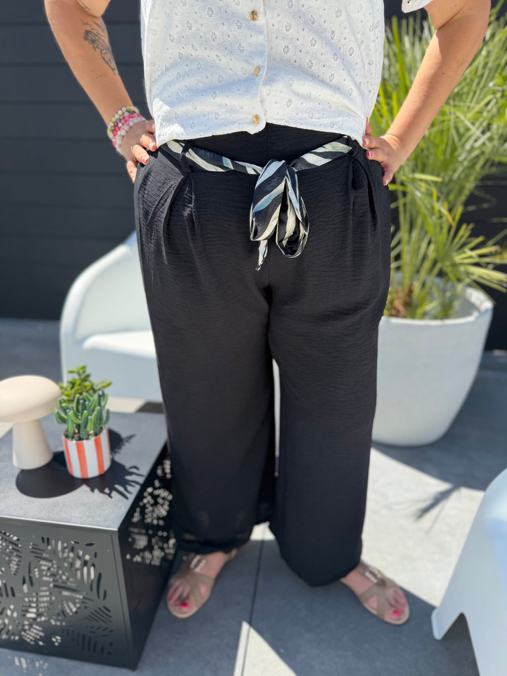 Pantalon fluide Marina noir