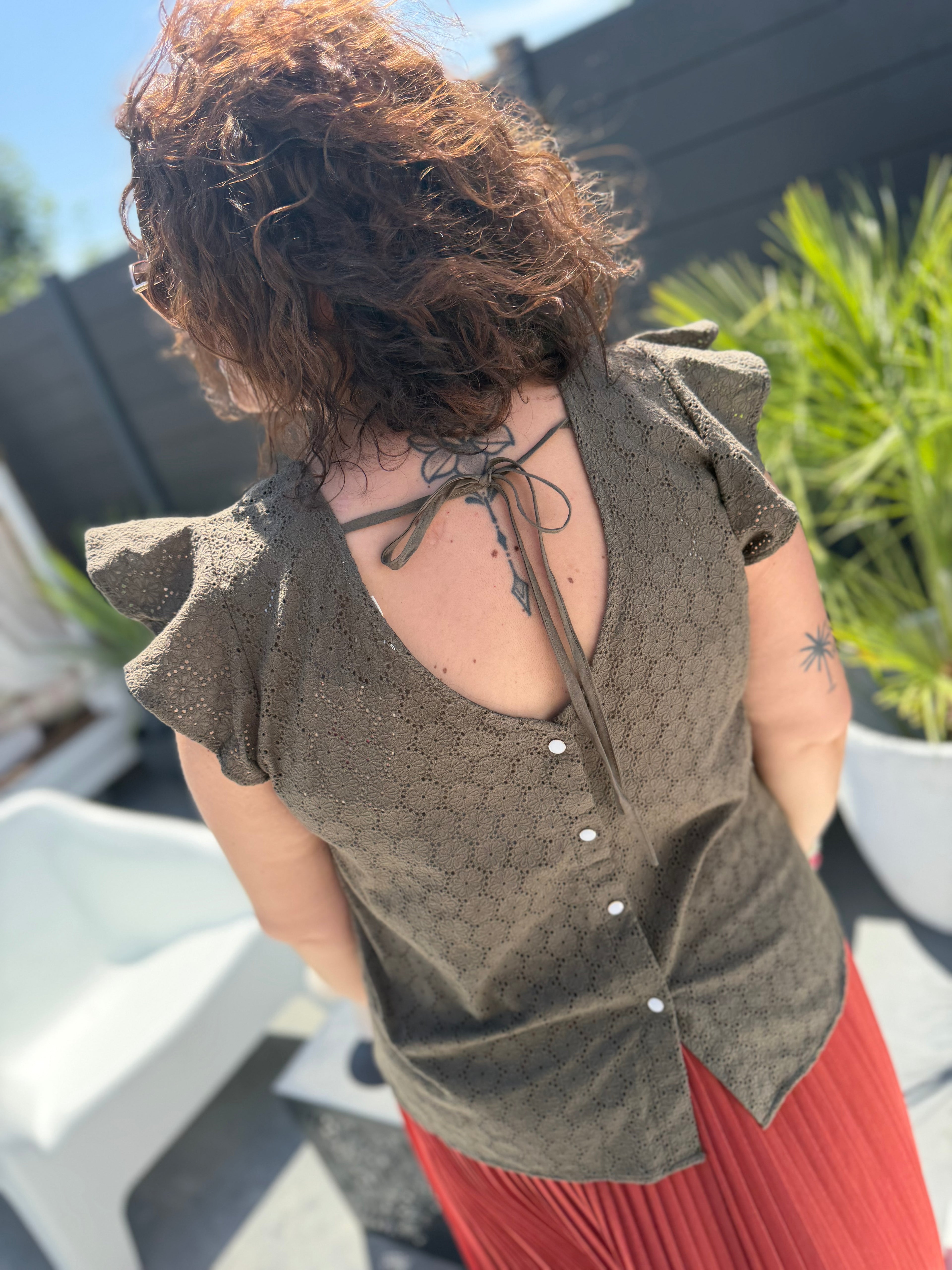 Blouse Zoé marron