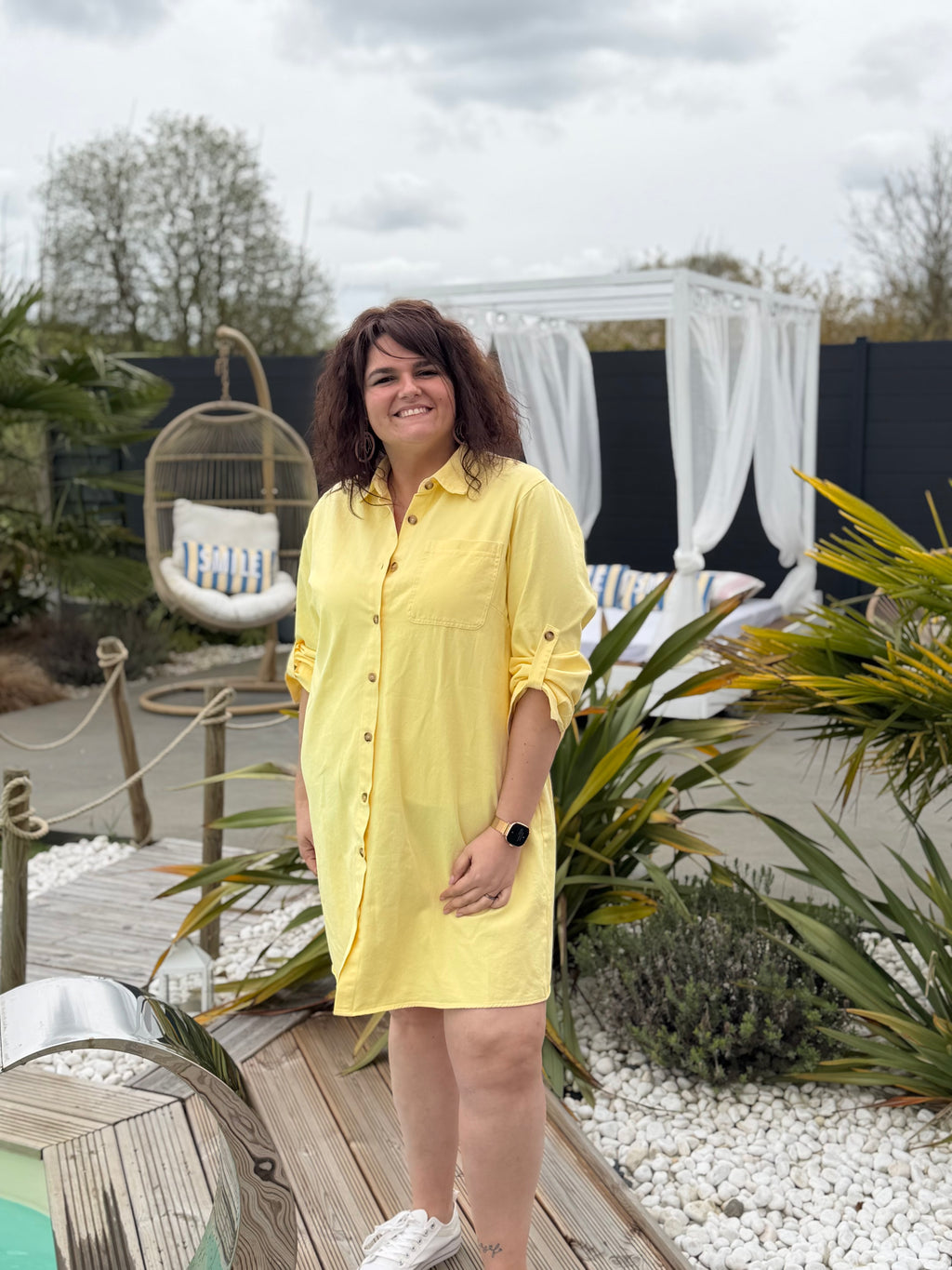 La robe chemise jaune