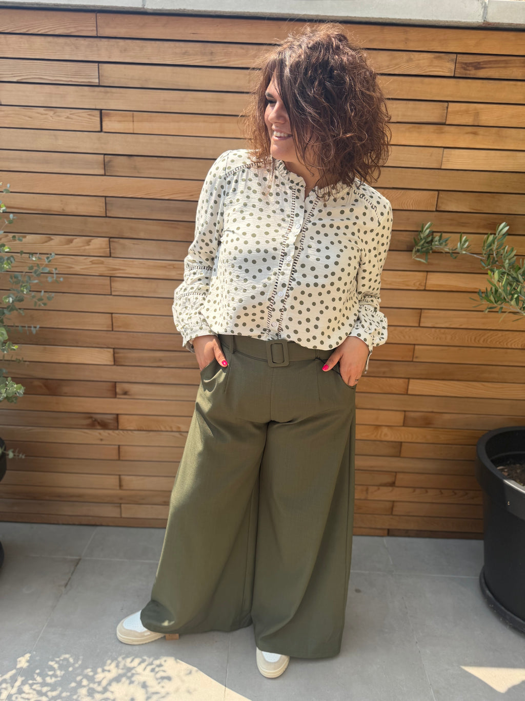Pantalon Soléna kaki