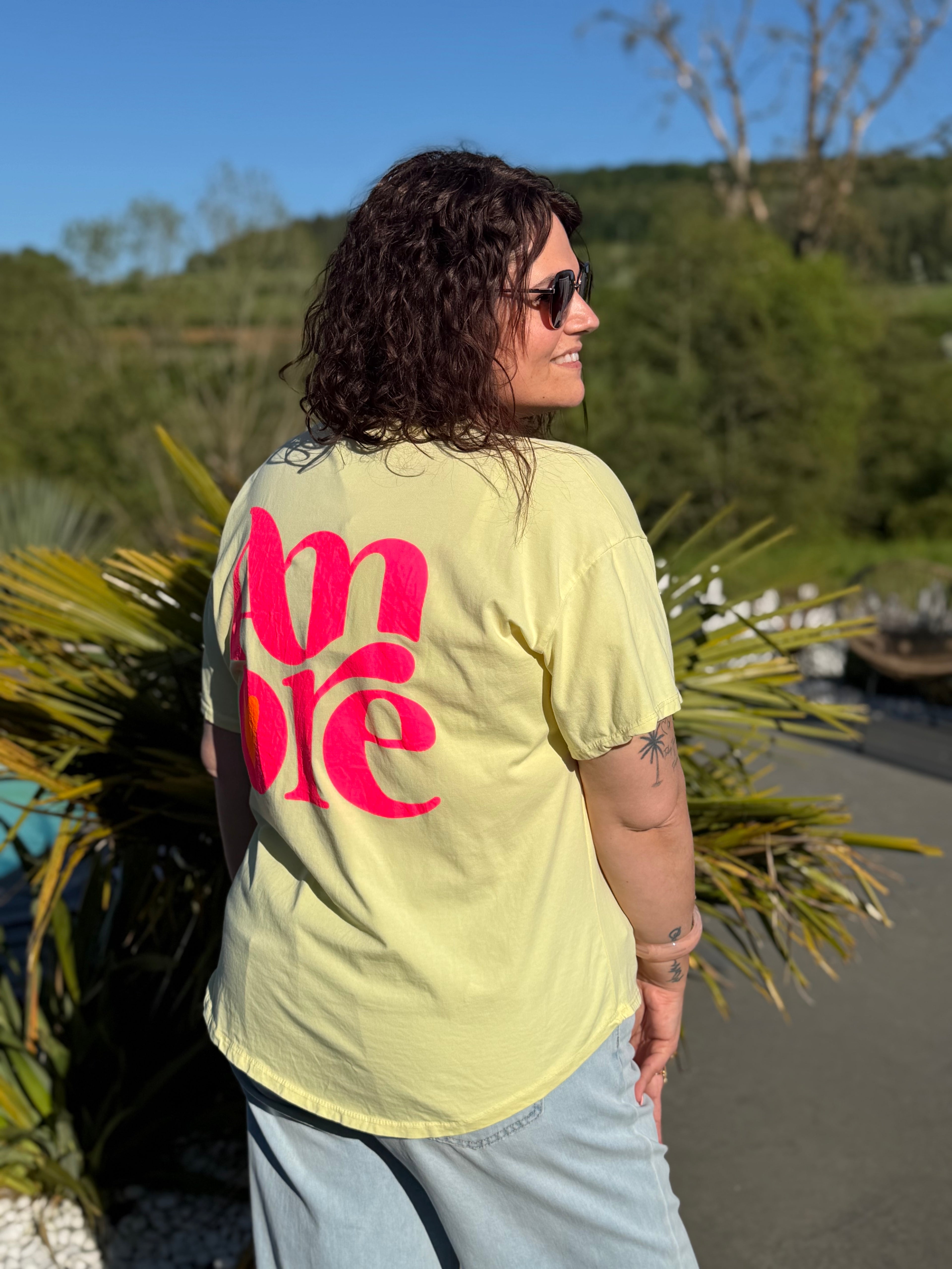 T-shirt Amore jaune