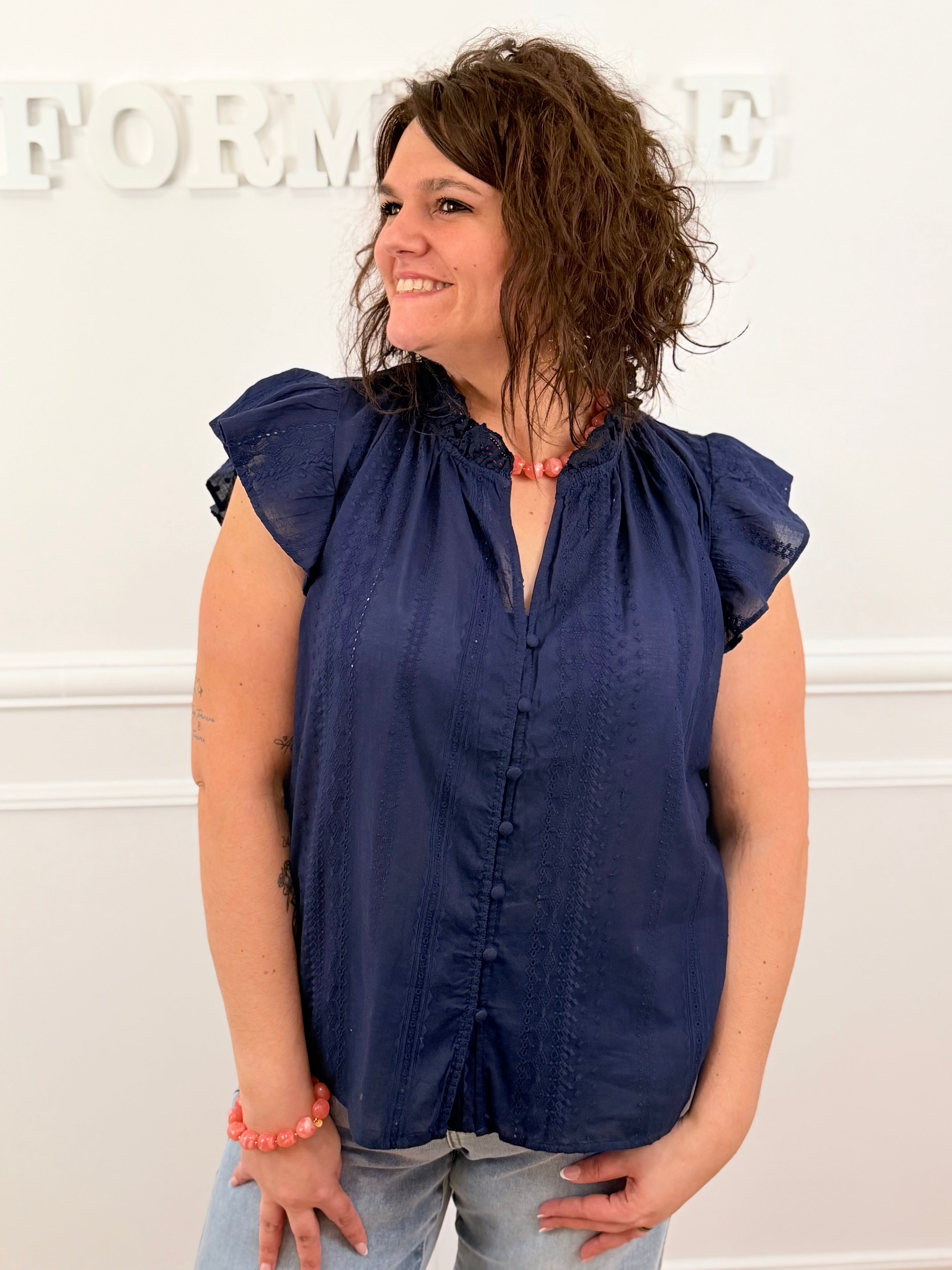 Blouse Zaya bleu marine