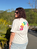 T-shirt good vibes blanc