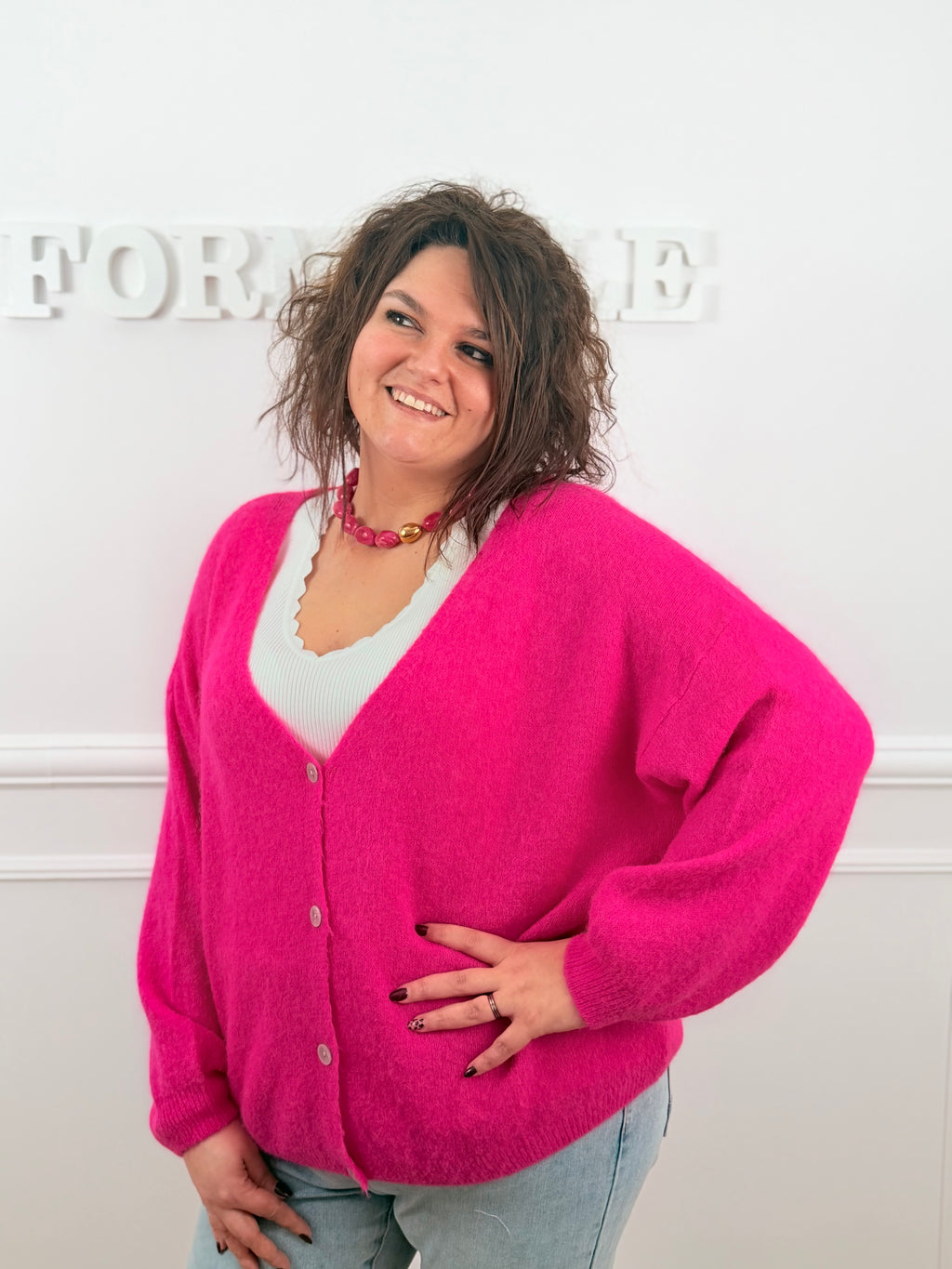 🩷Gilet Élisa rose flash
