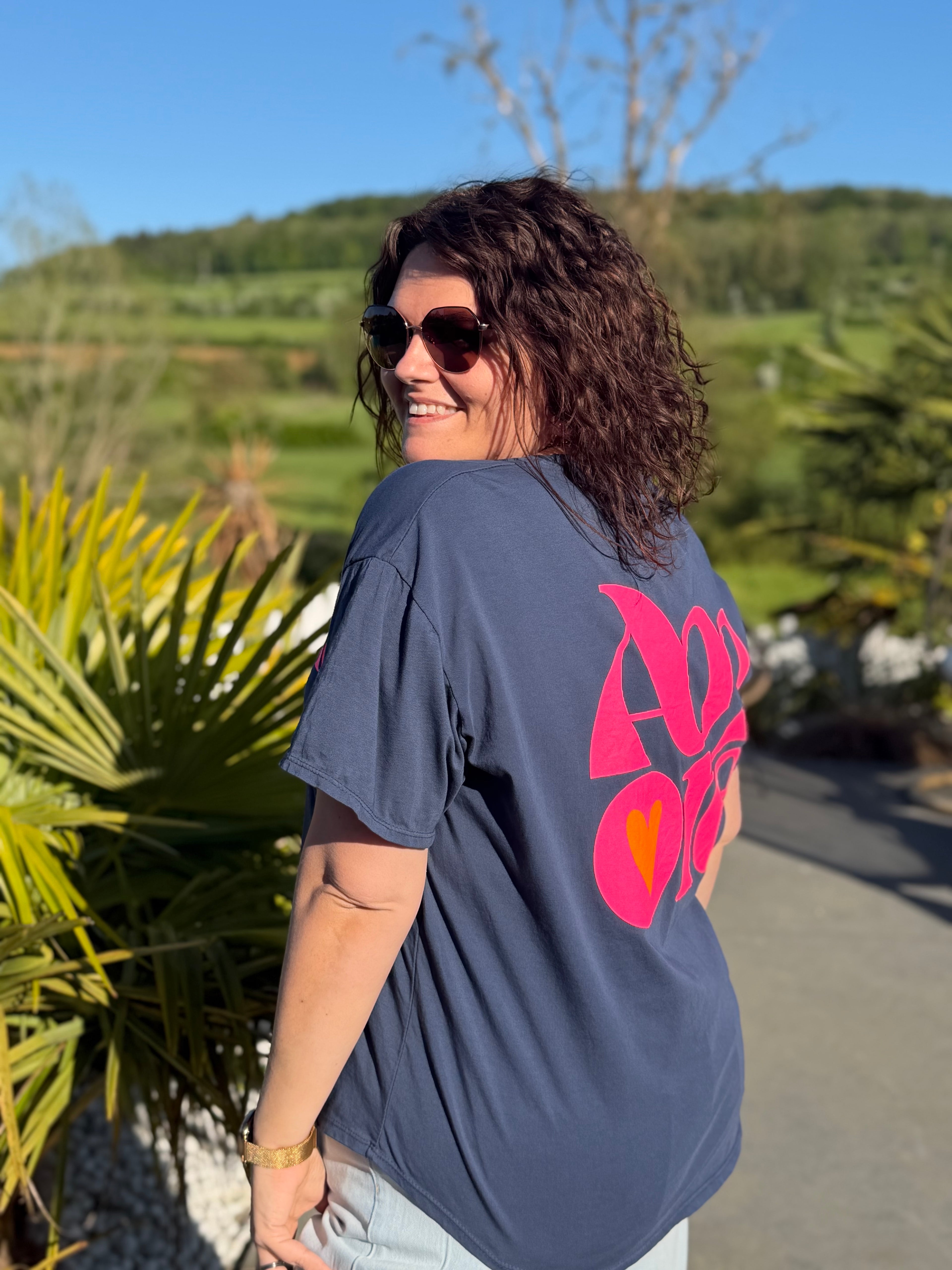 T-shirt Amore bleu marine