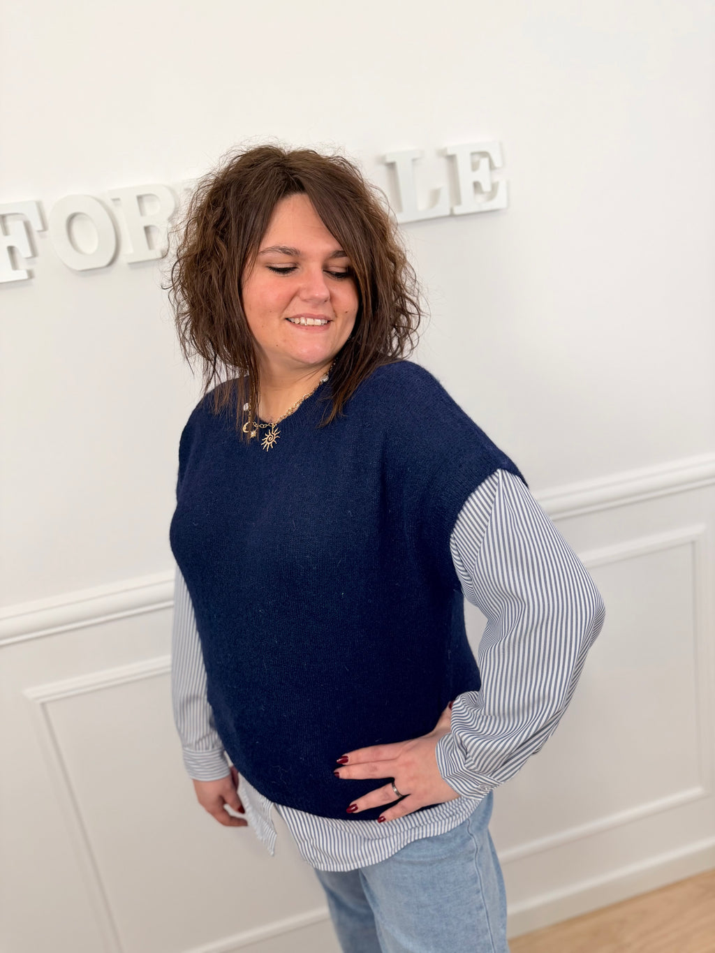 Pull Sofia bleu marine