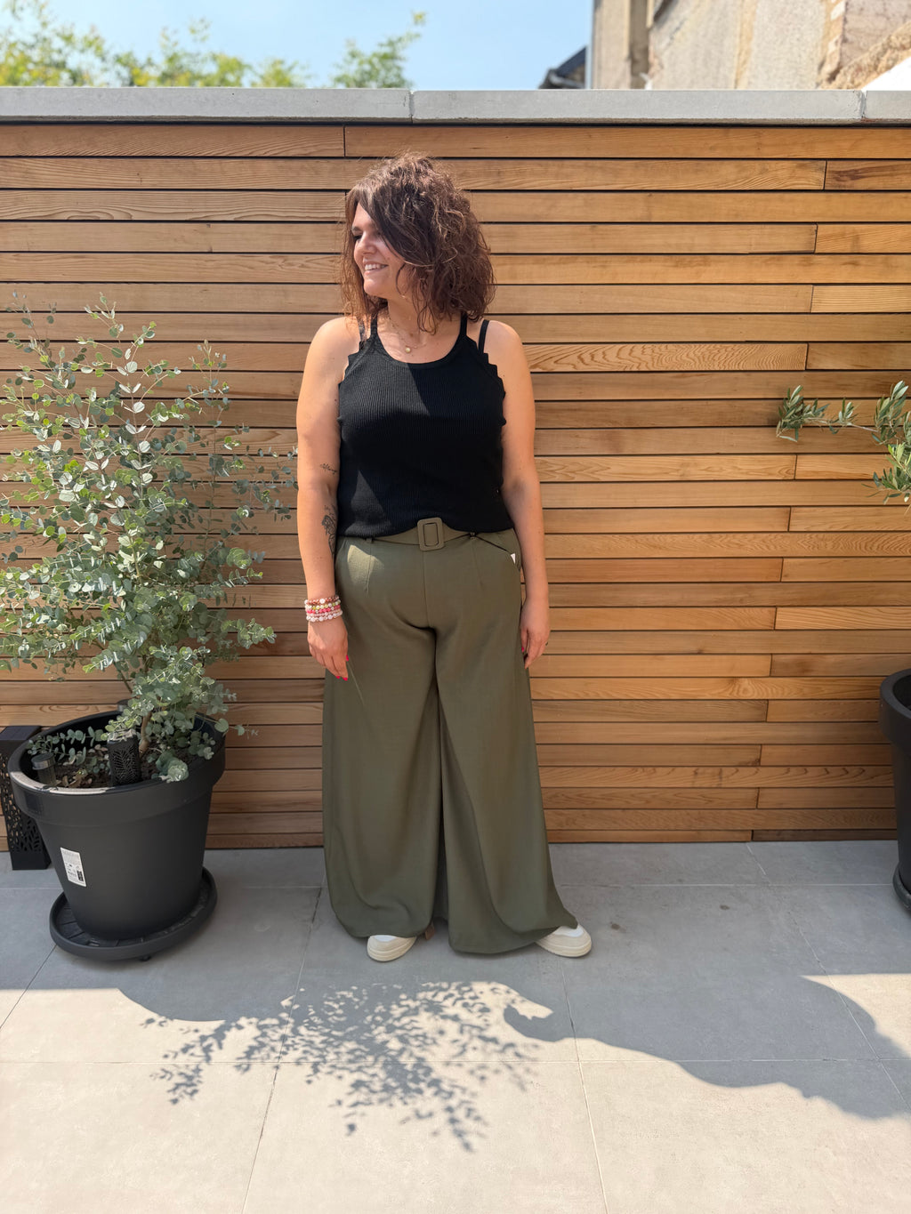 Pantalon Soléna kaki