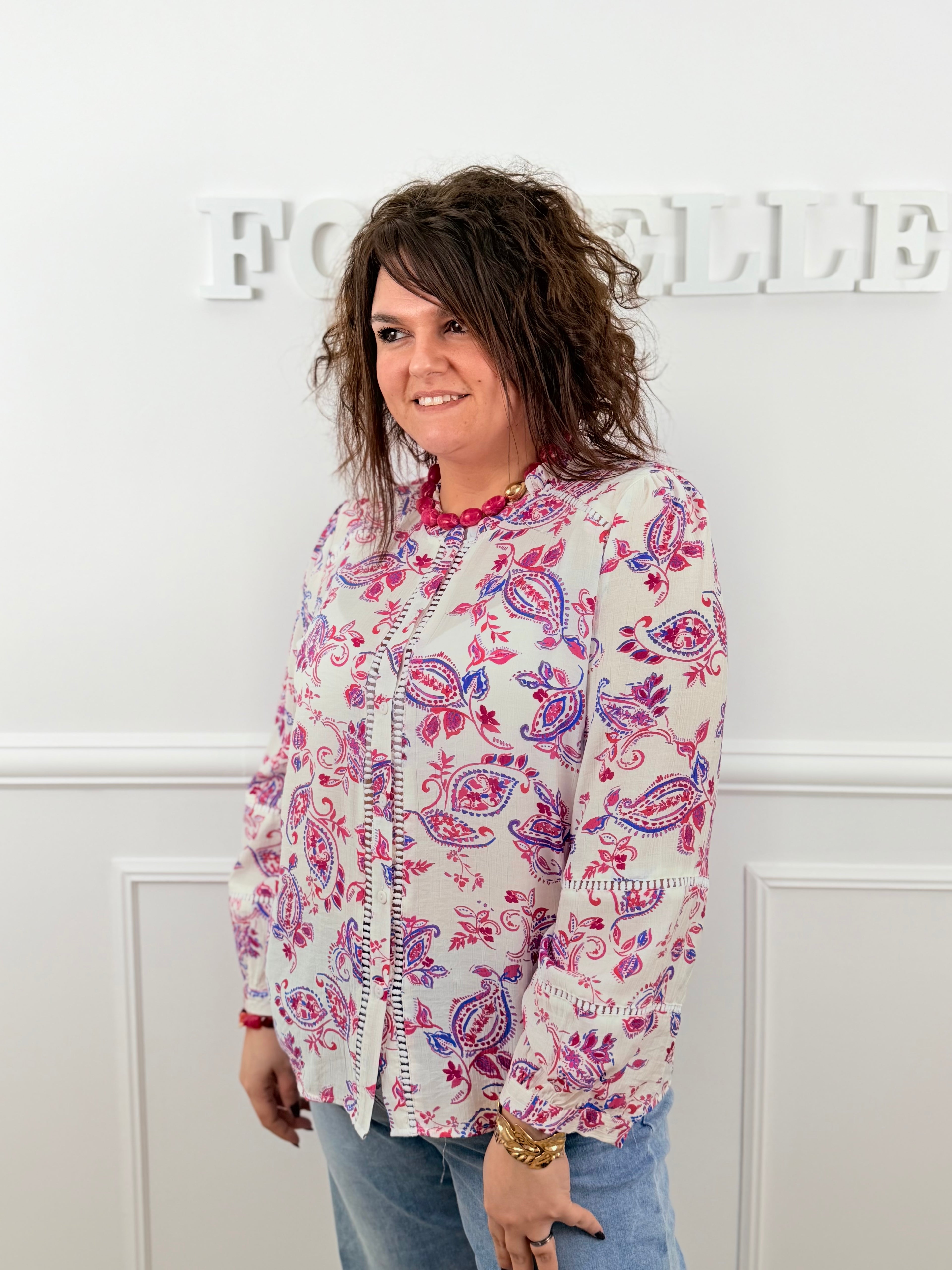 Le chemisier Alma rose