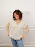 Pull sans manches Lola blanc