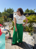 Pantalon fluide Tina vert