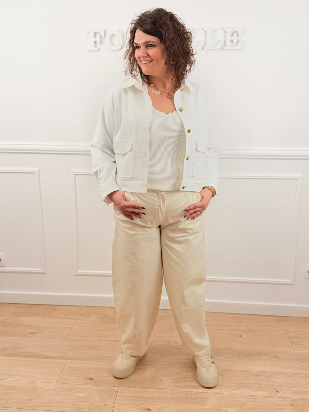 Le pantalon Livia beige
