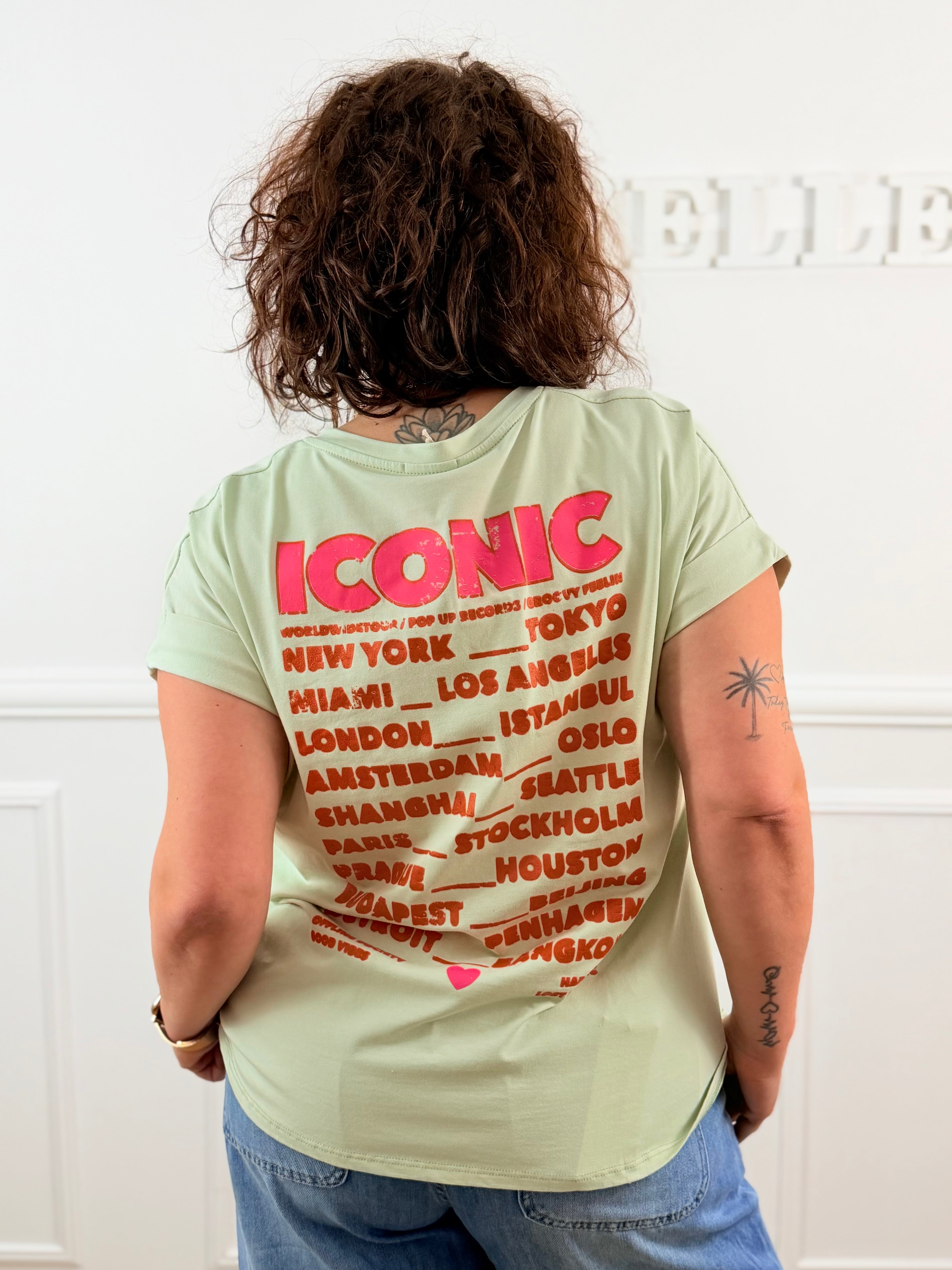 T-shirt Iconic vert d’eau