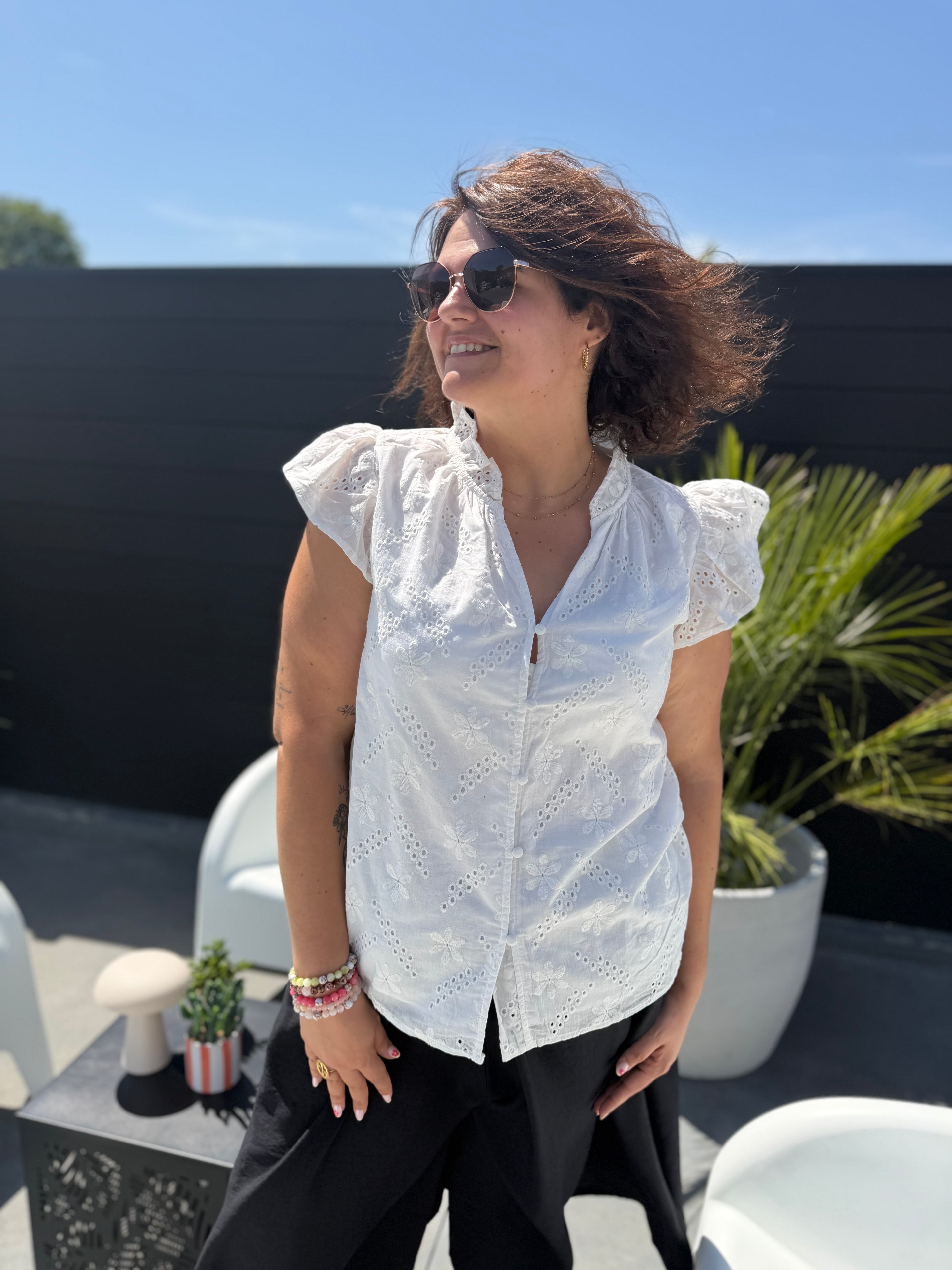 Blouse Elise blanche