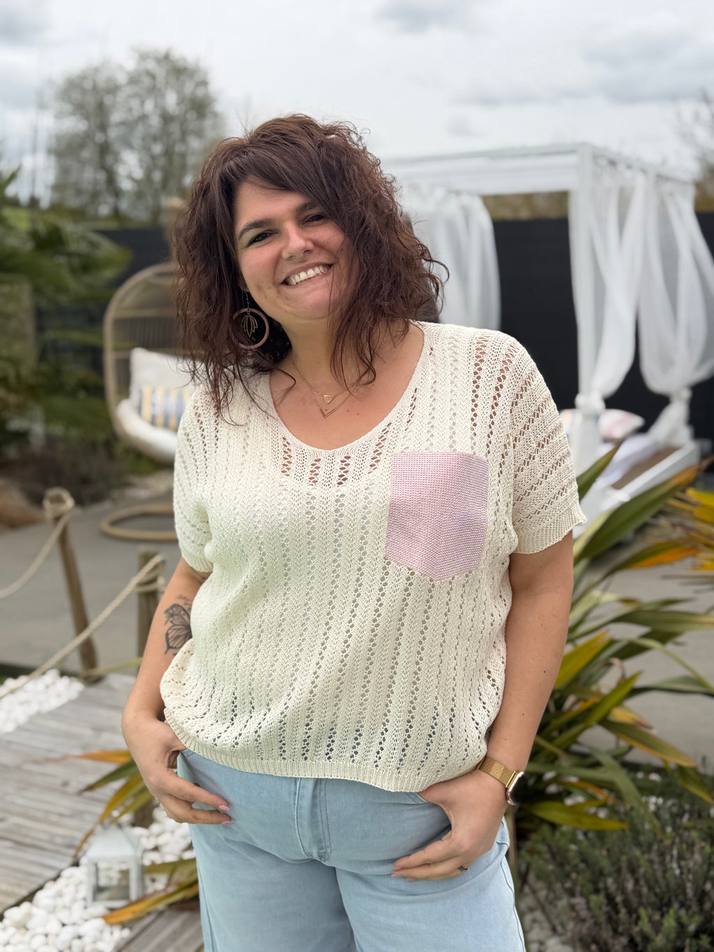 Top Sarina écru
