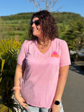 T-shirt soleil rose