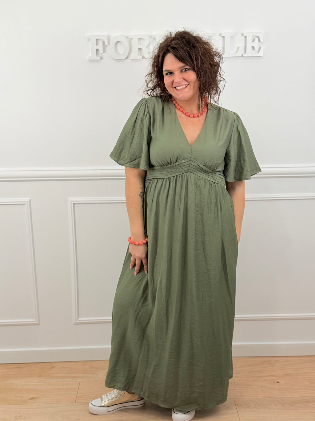 Robe Maelys kaki