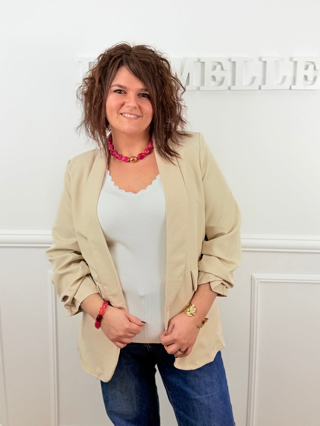 Le blazer Soléa beige