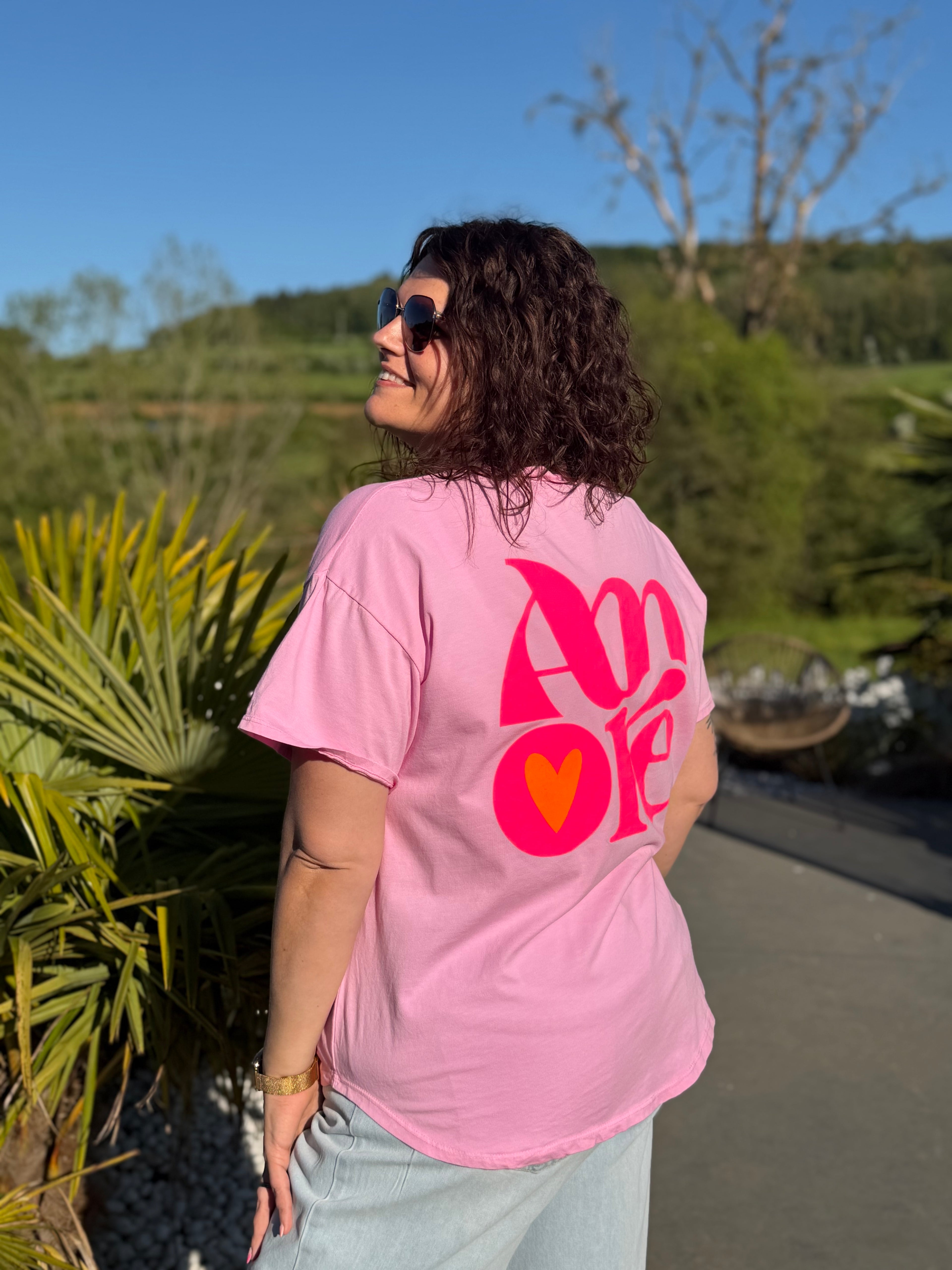 T-shirt Amore rose