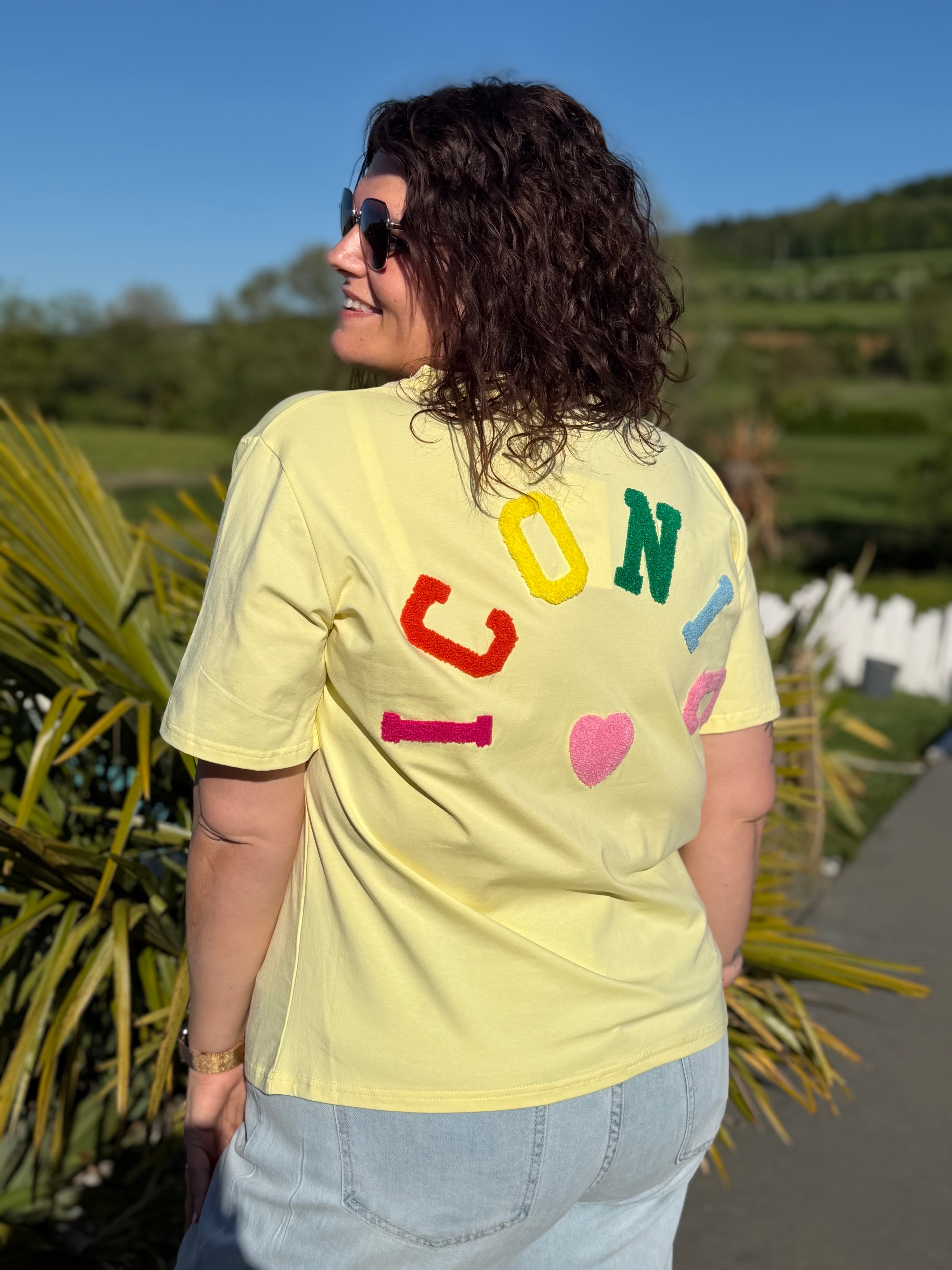 T-shirt Iconic jaune