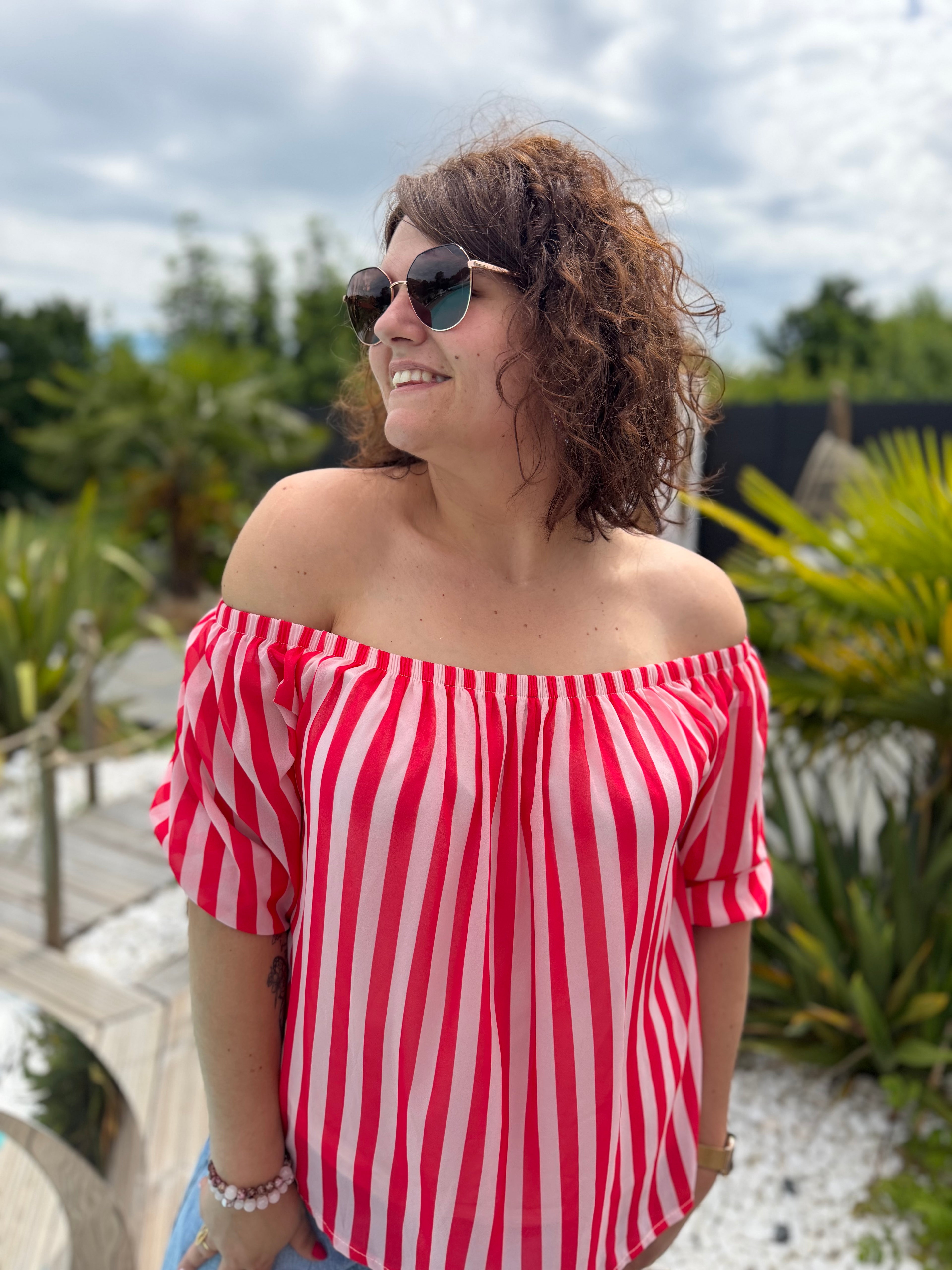 Blouse Noémie rouge