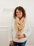 Le foulard Flavie beige sable