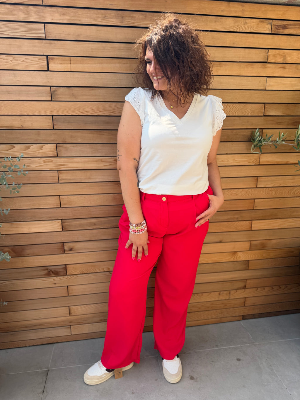 Pantalon Pauline rouge