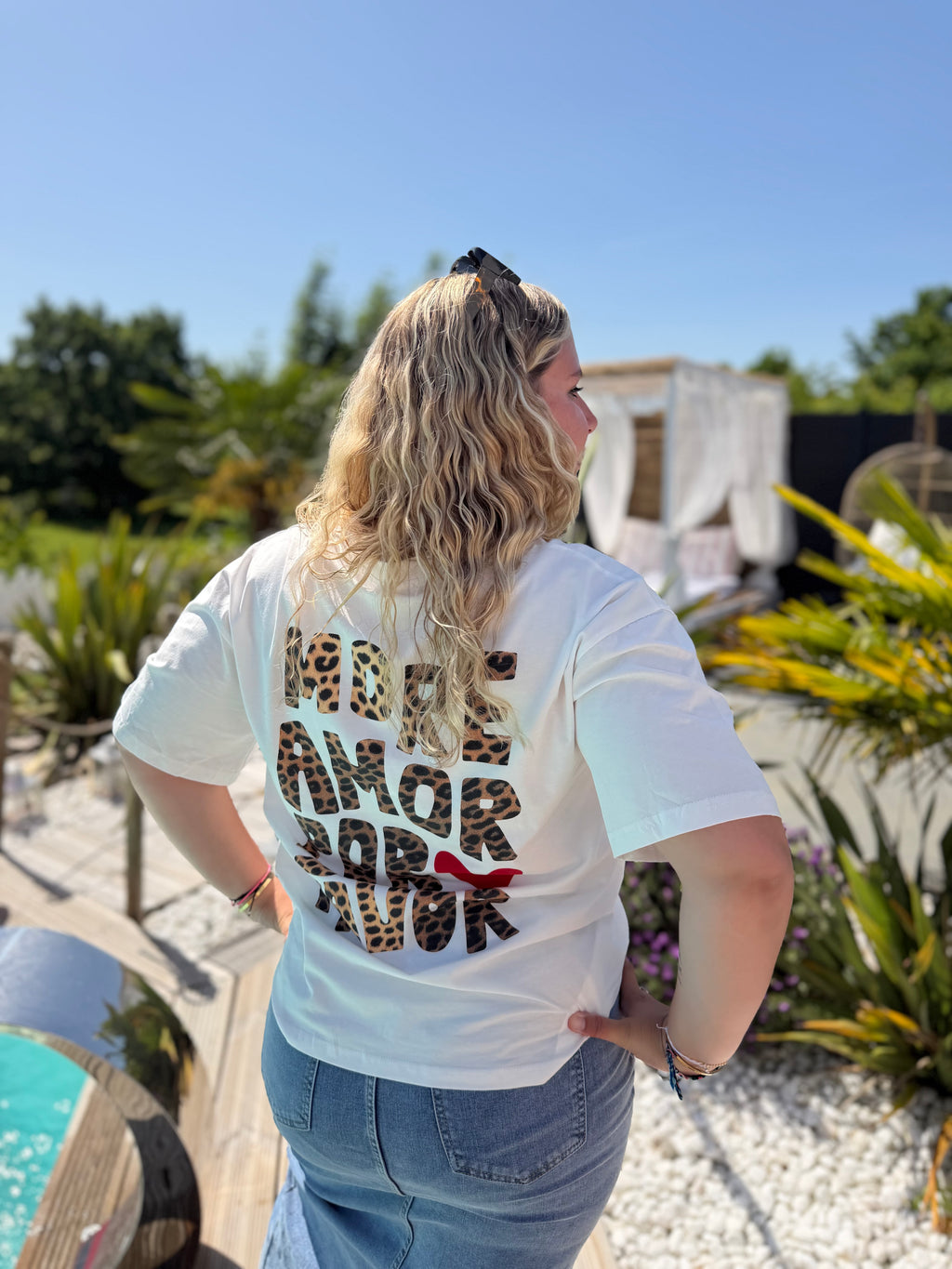 T-shirt Amore léopard