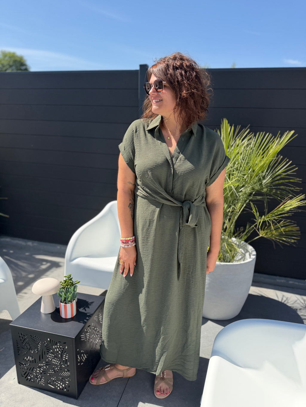 La robe Adèle kaki