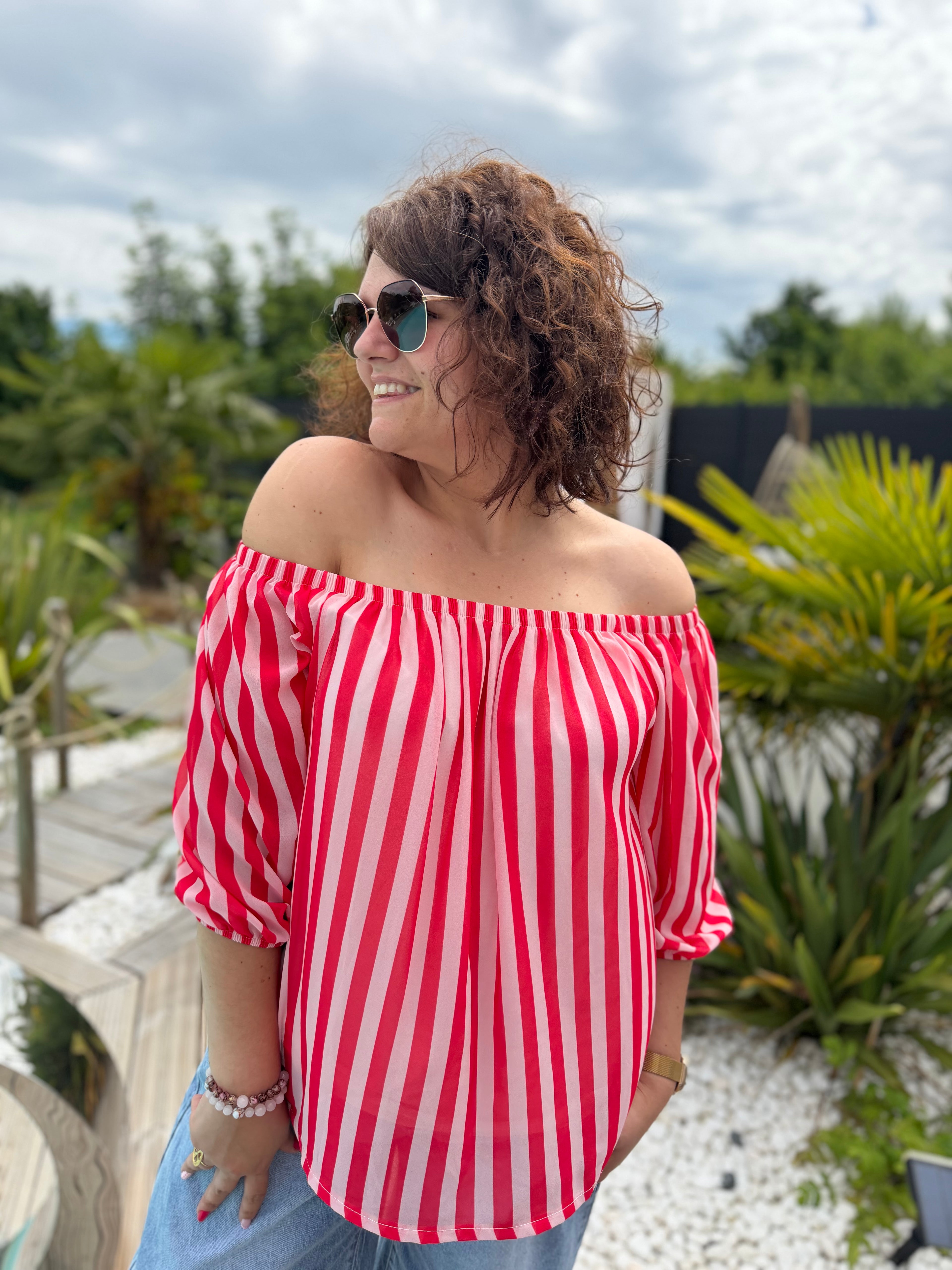 Blouse Noémie rouge