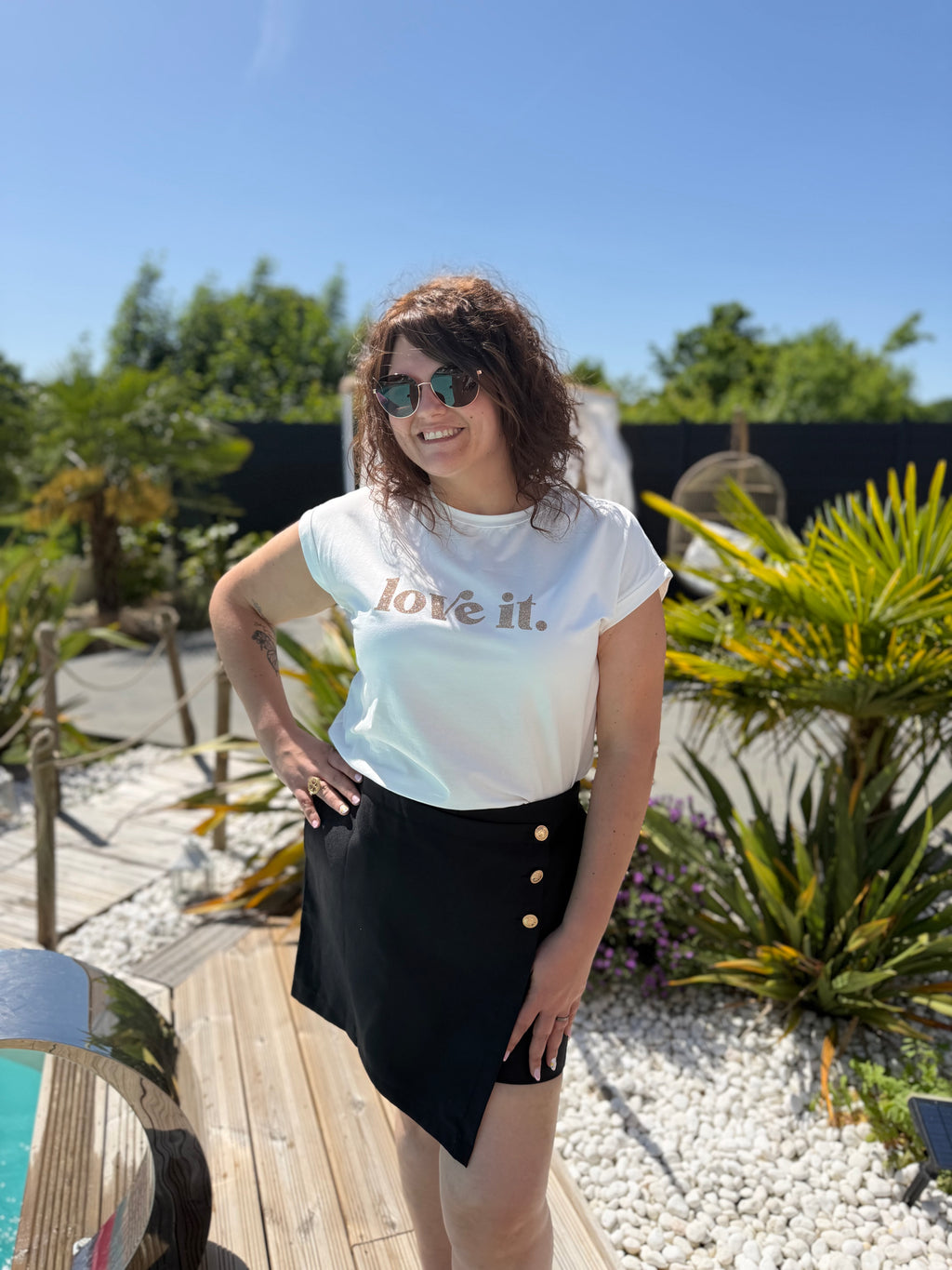 Jupe short Sila Noir
